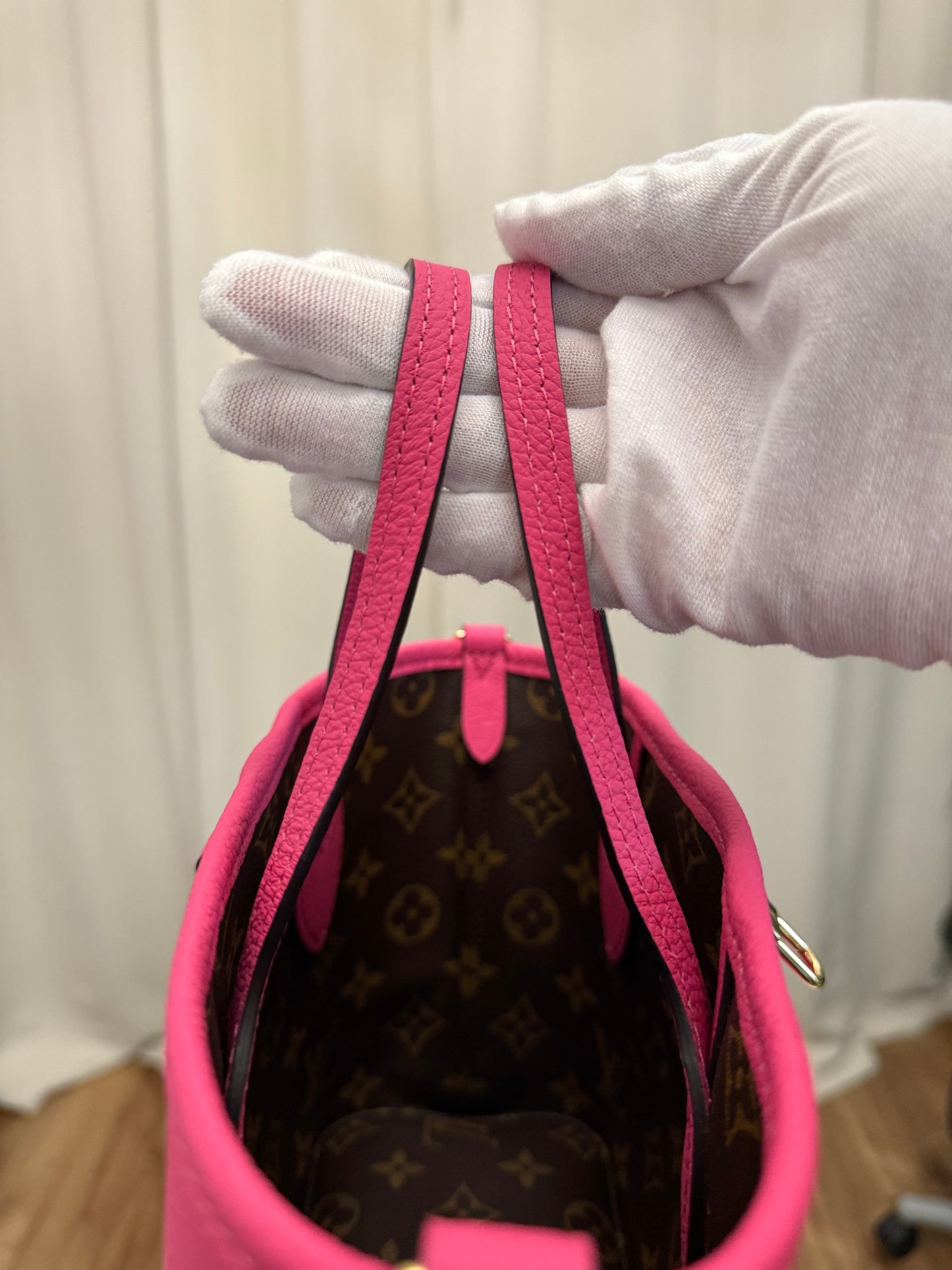 Louis Vuitton Neverfull BB Inside Out Bandouliere Rose Pondichery