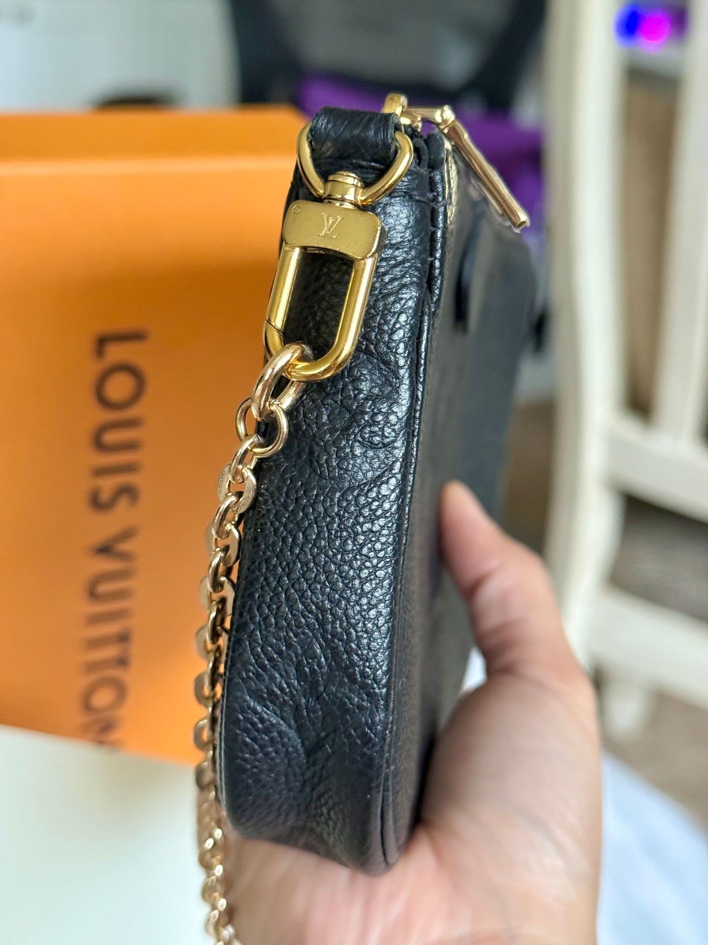Louis Vuitton Small Pochette Black Empreinte