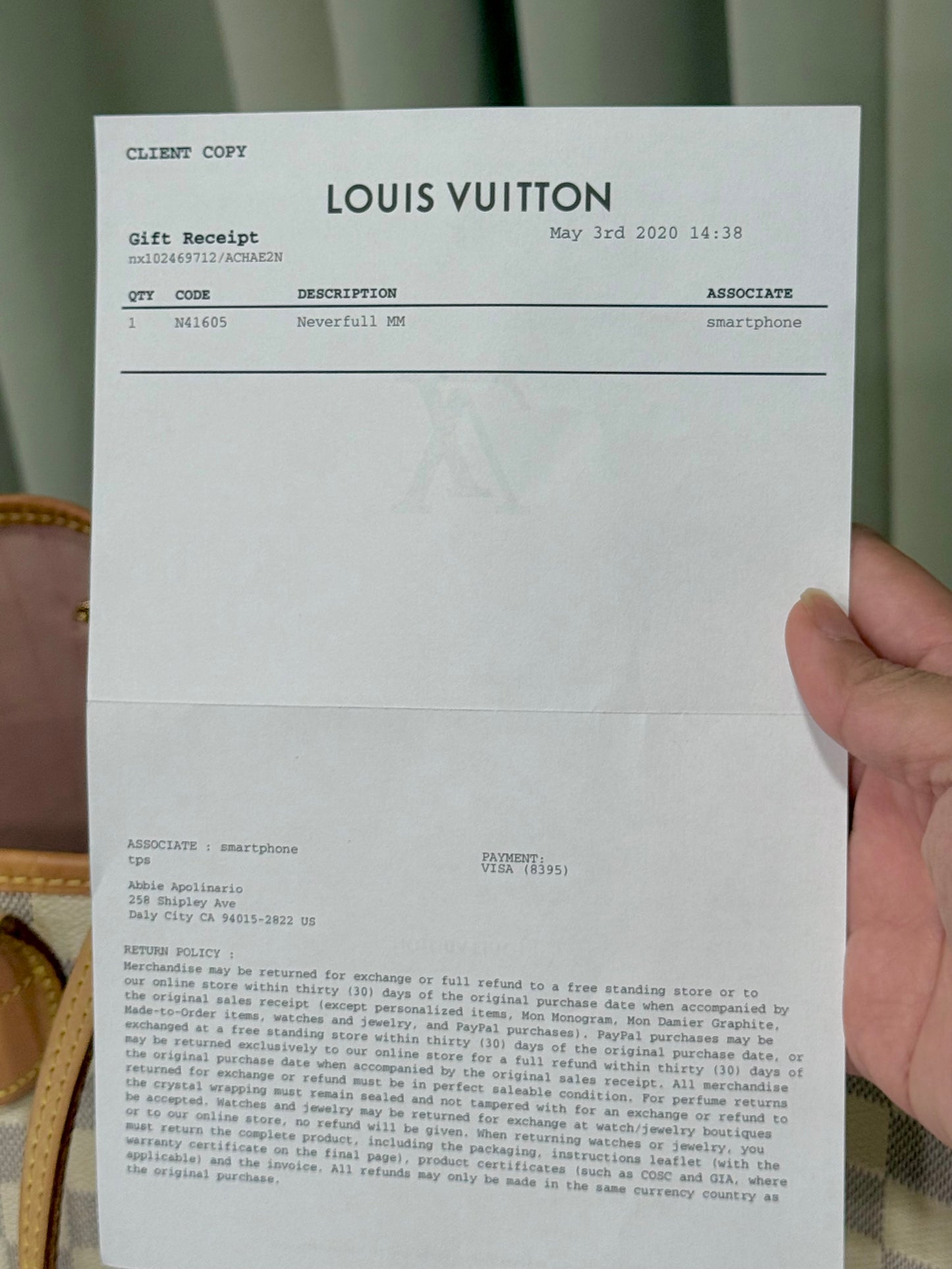 Louis Vuitton Neverfull MM Damier Azur Rose Ballerine