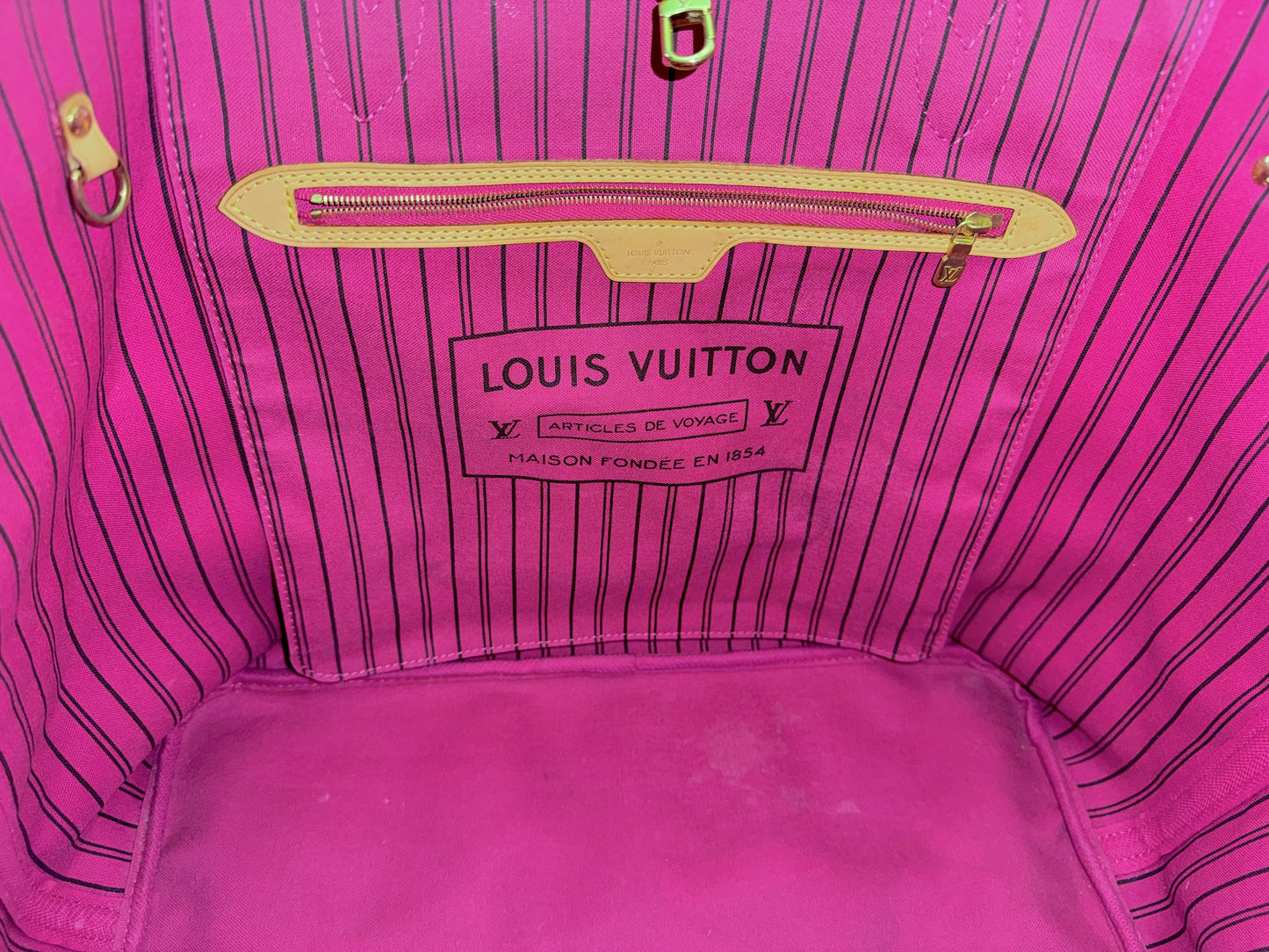 Louis Vuitton Neverfull GM Mono Pivoine Bag and Pouch