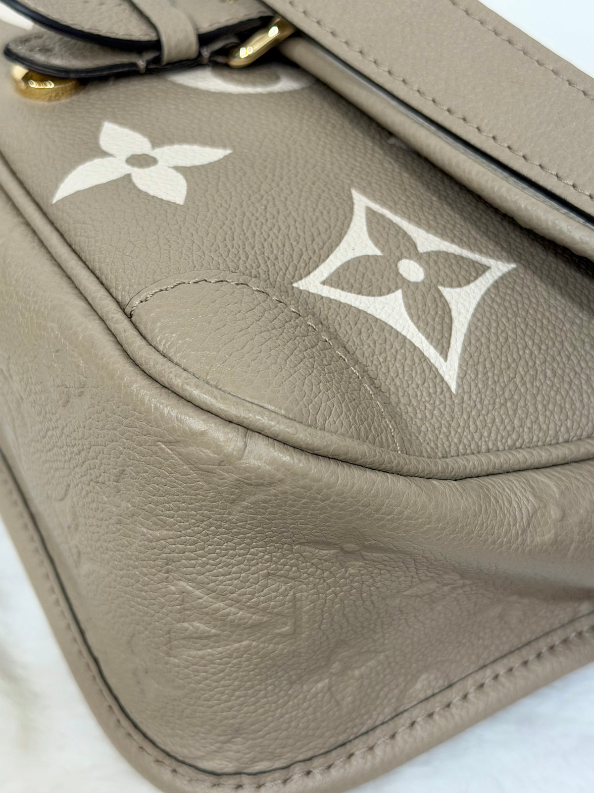 Louis Vuitton Diane Empreinte Bicolor Turtledove/Cream