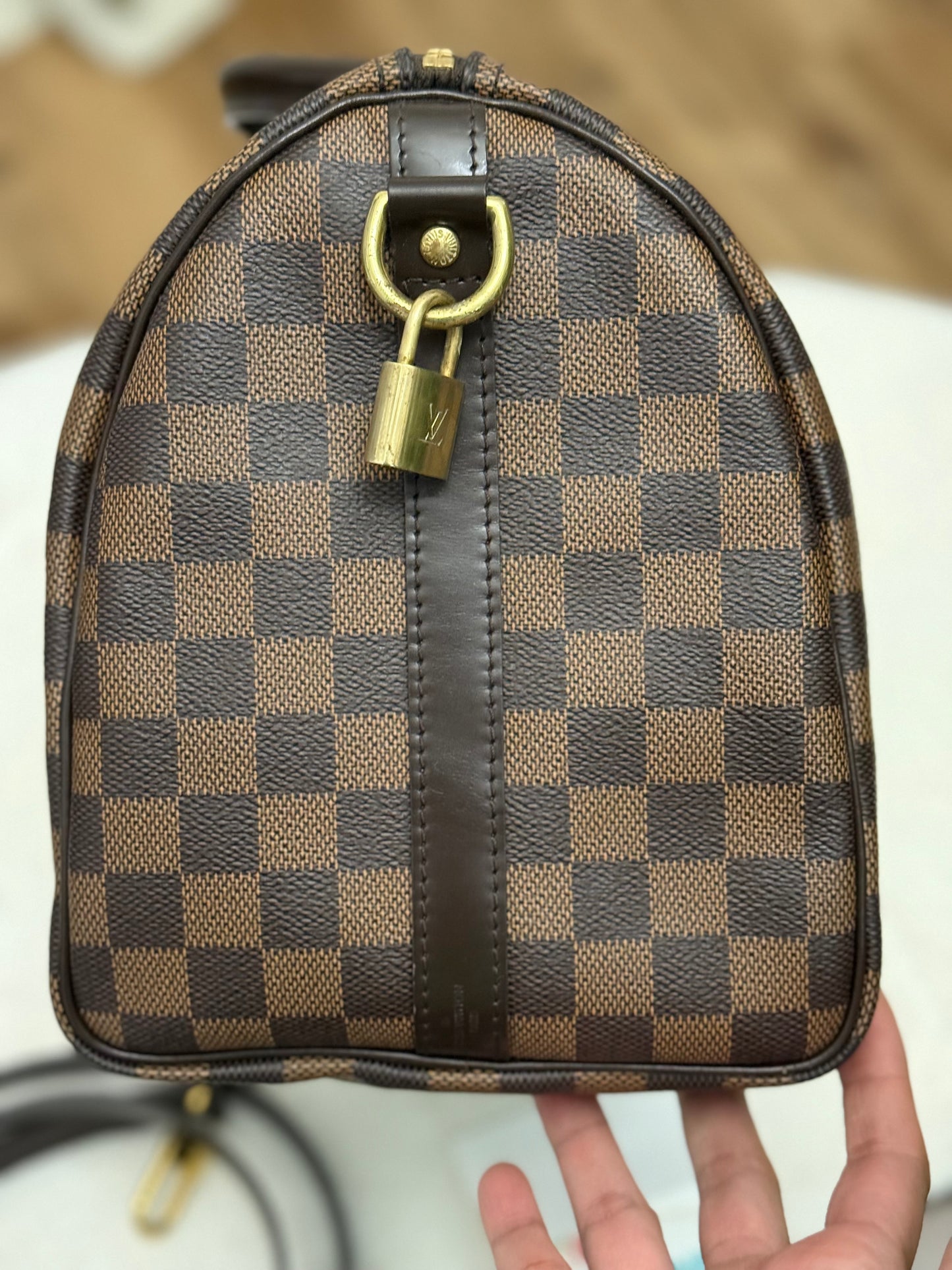 Louis Vuitton Speedy 30 Bandouliere Damier Ebene