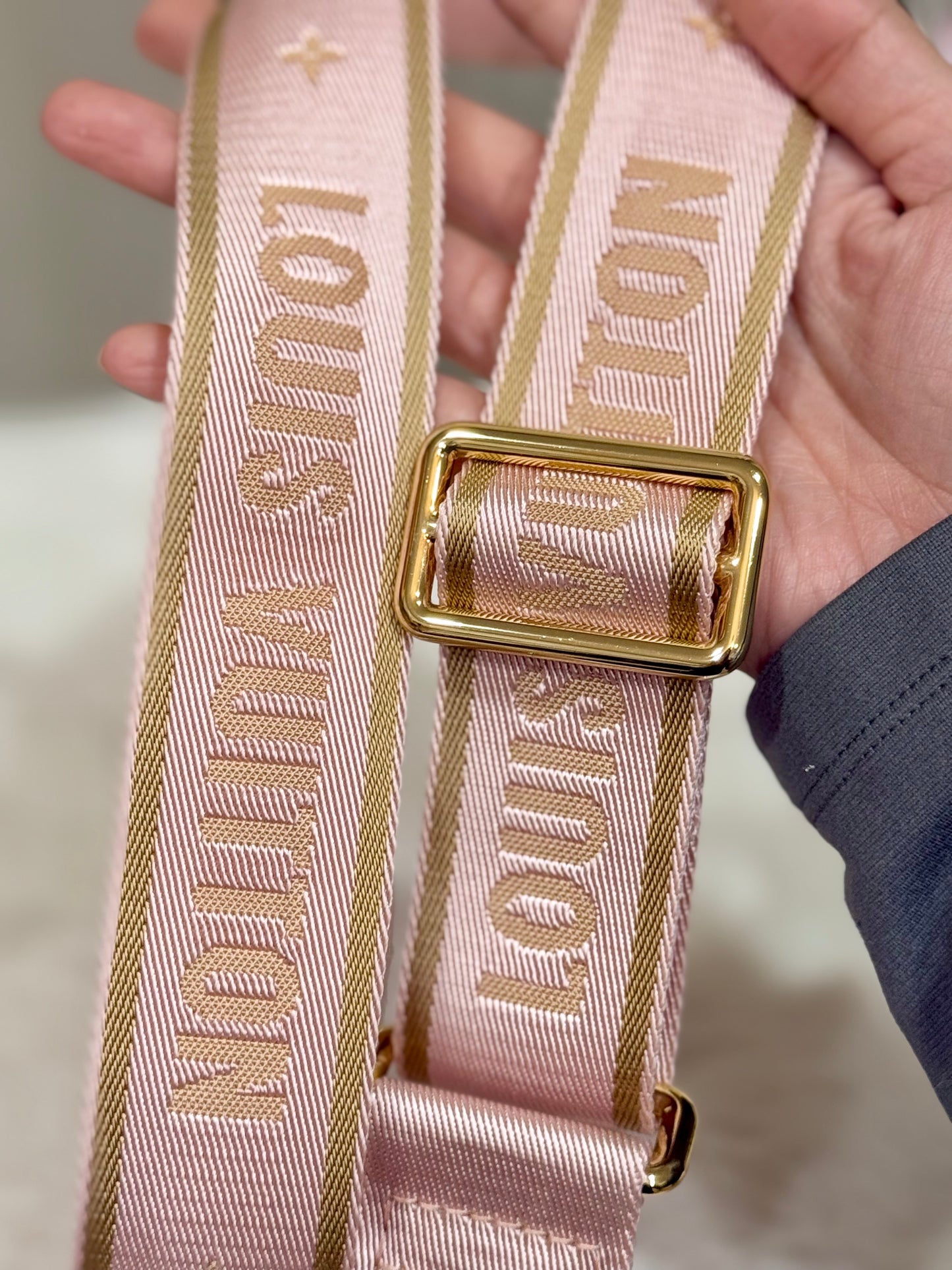 Louis Vuitton Guitar Jacquard Light Pink Adjustable Strap