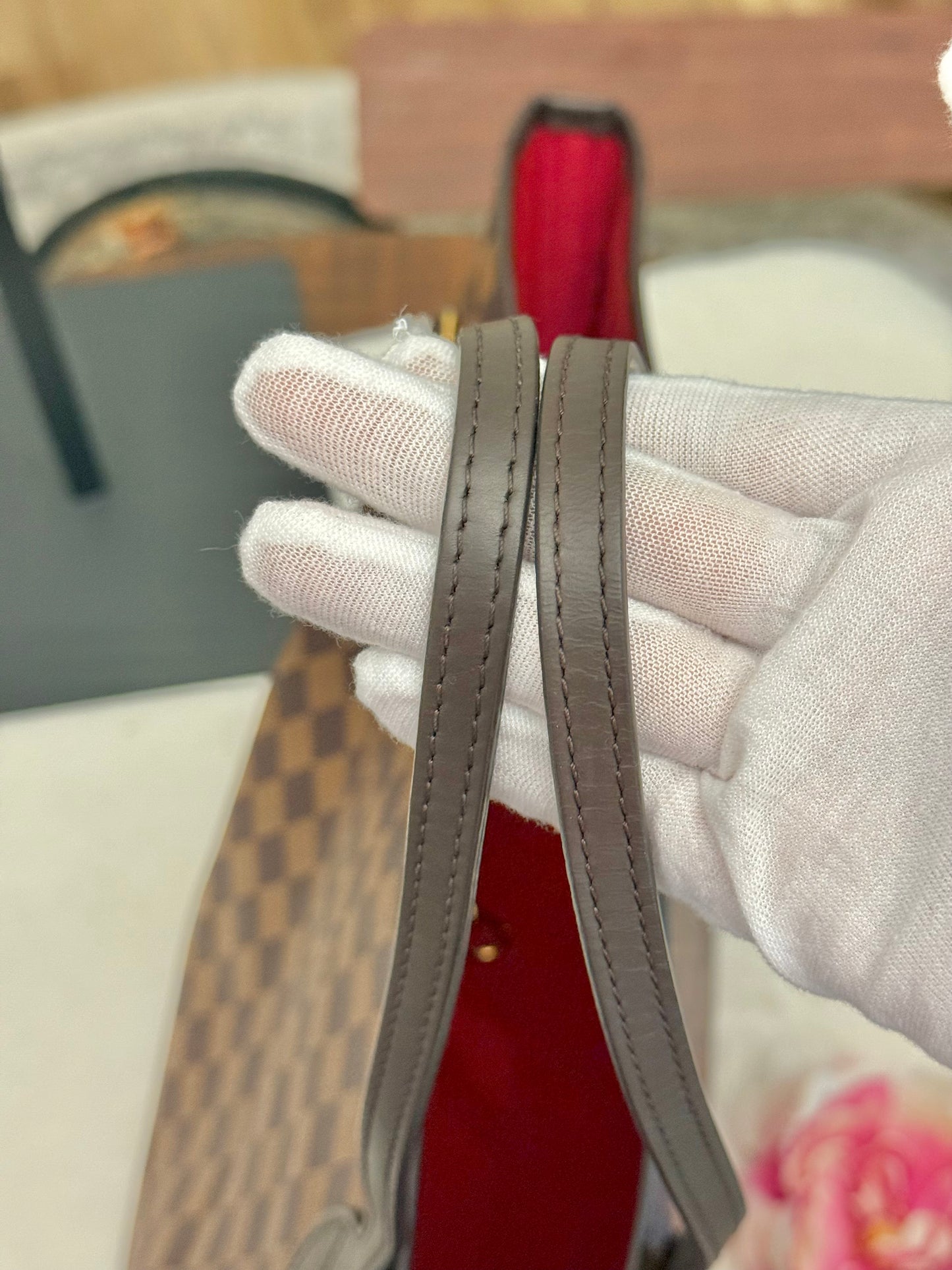 Louis Vuitton Neverfull MM DE Set (Bag and Pouch)