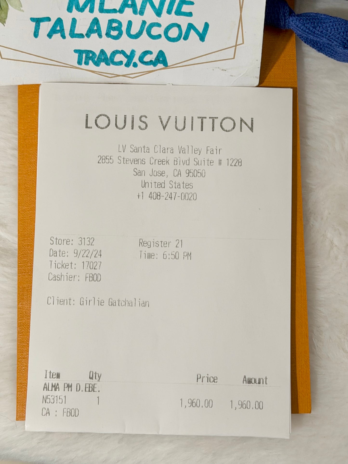 Louis Vuitton Alma PM Damier Ebene Year 2024