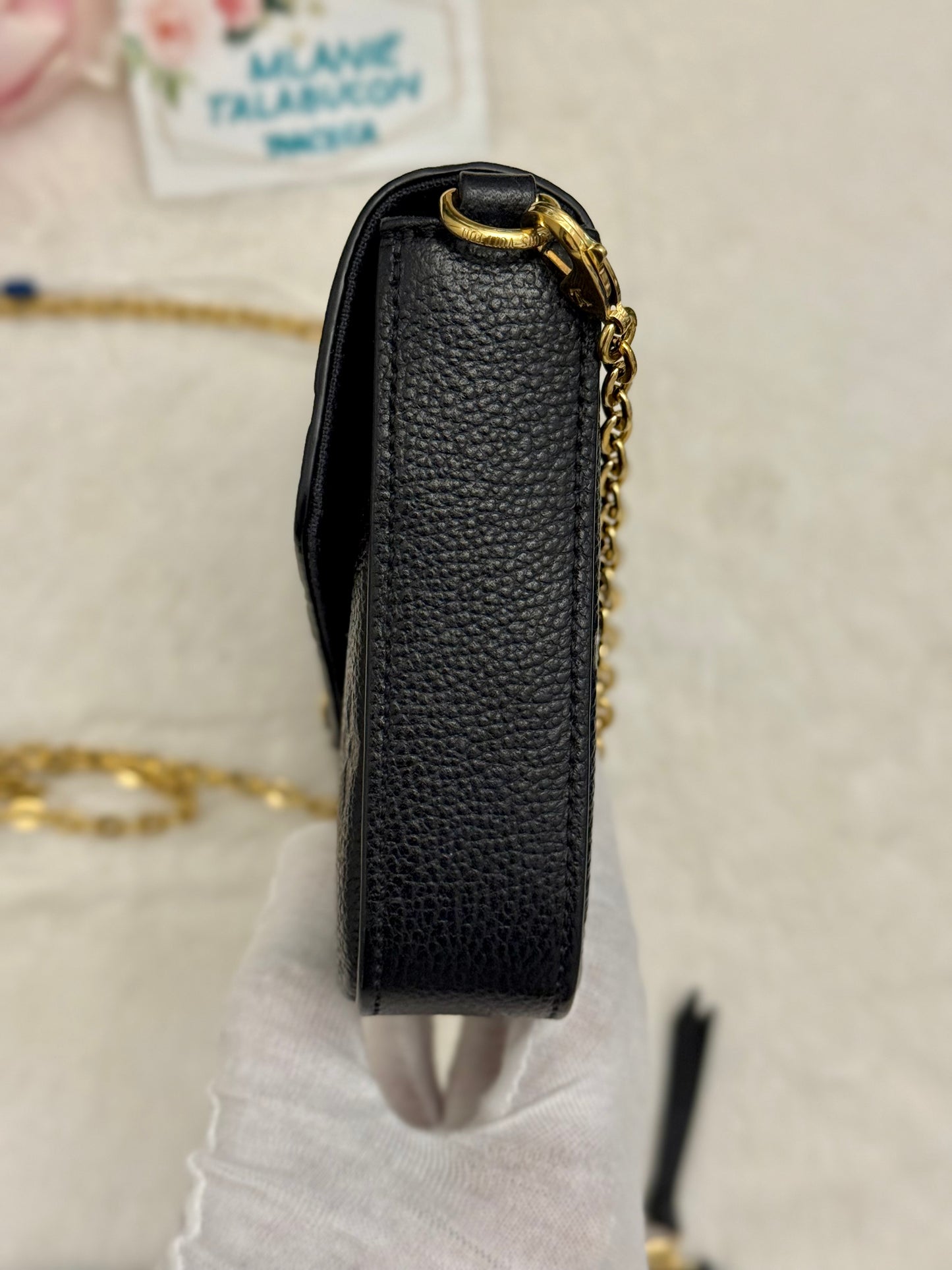 Louis Vuitton Felicie Pochette Black Empreinte