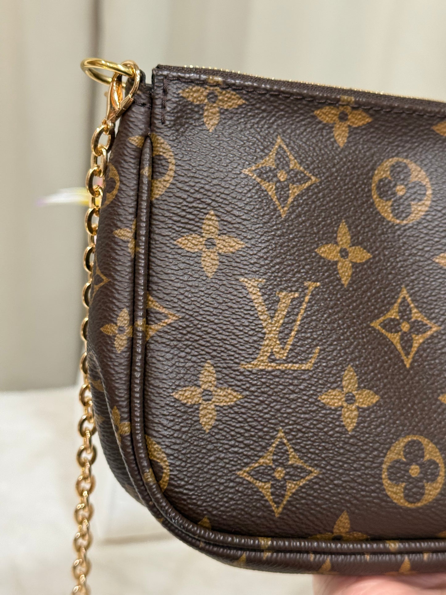 Louis Vuitton Multi Pochette Accessoires with Light Pink Strap