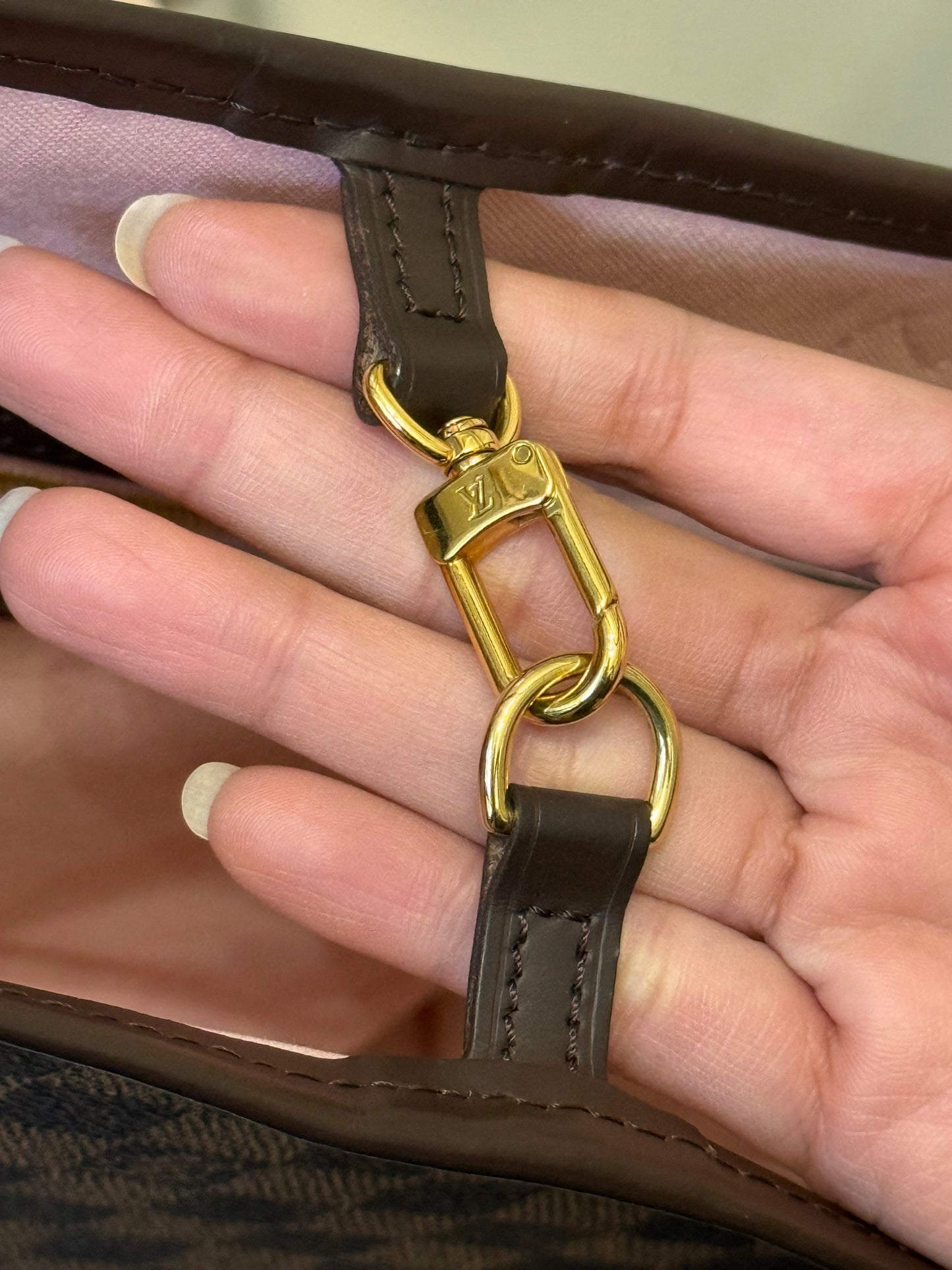Louis Vuitton Neverfull MM Damier Ebene Rose Ballerine