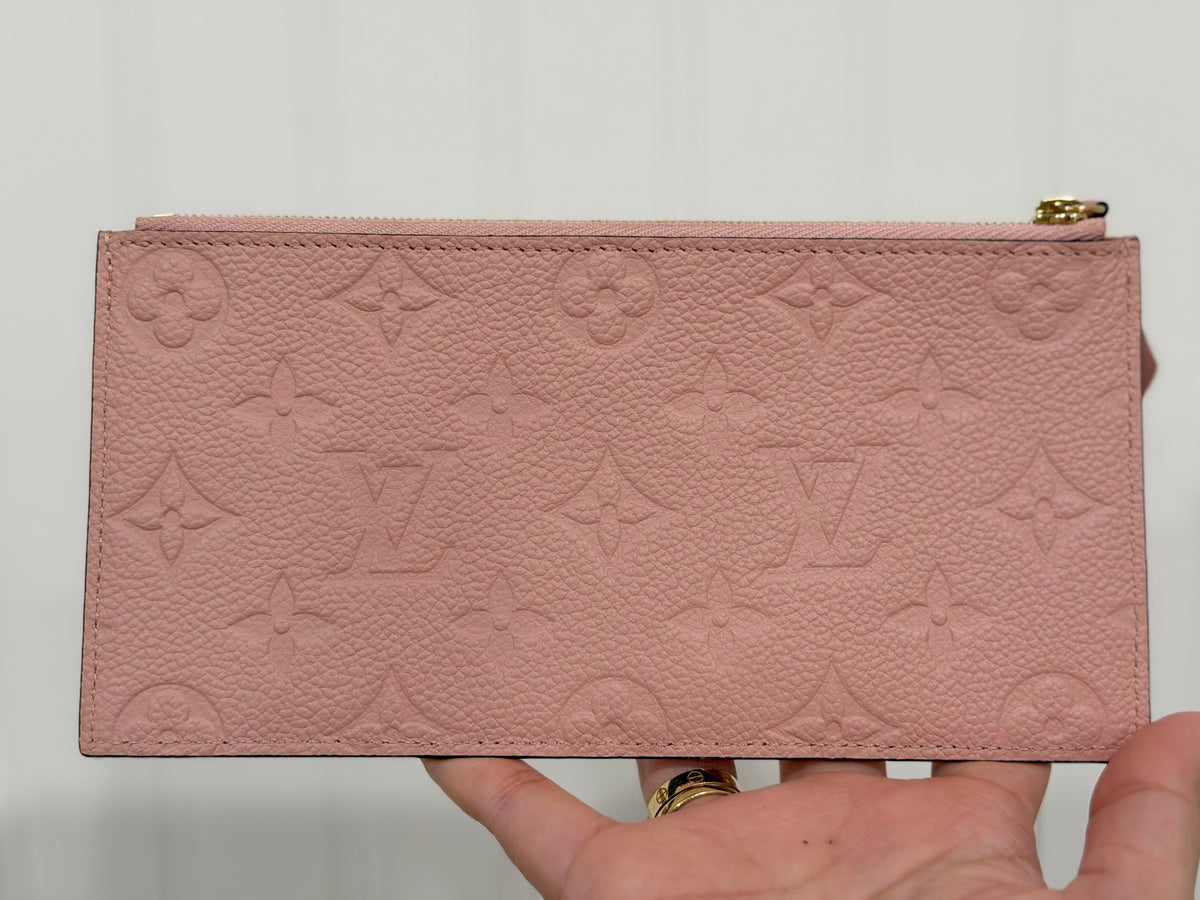 Louis Vuitton Felicie Pochette Empreinte Rose Poudre with Inserts