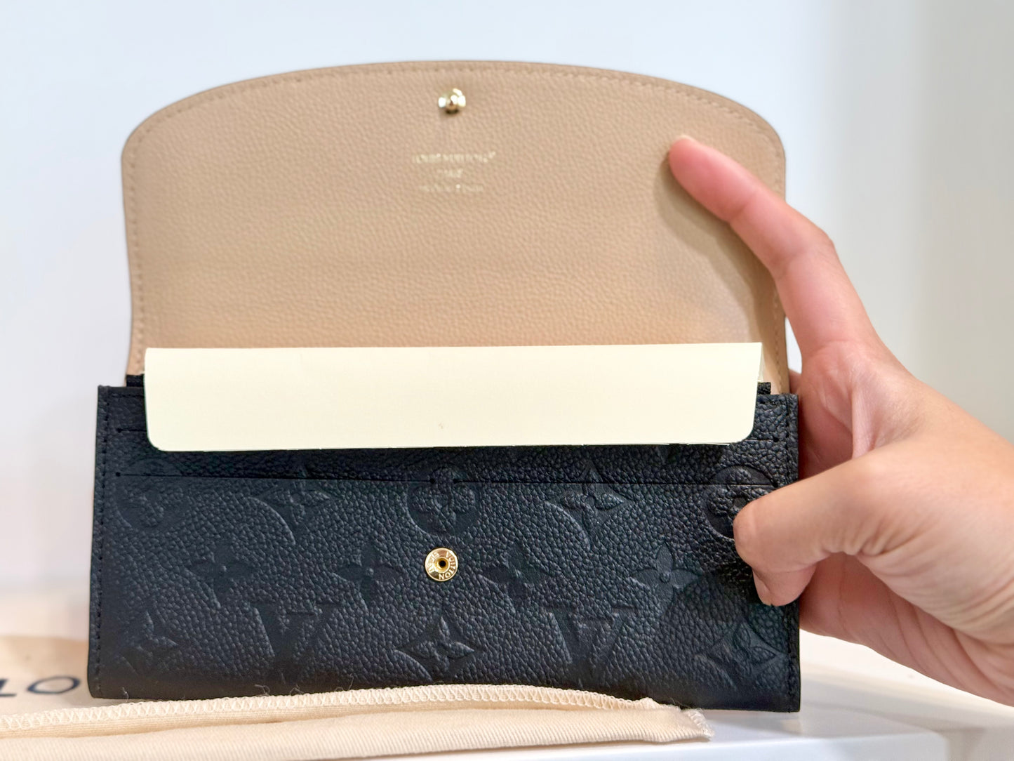 Louis Vuitton Emilie Black/Noir Empreinte Wallet