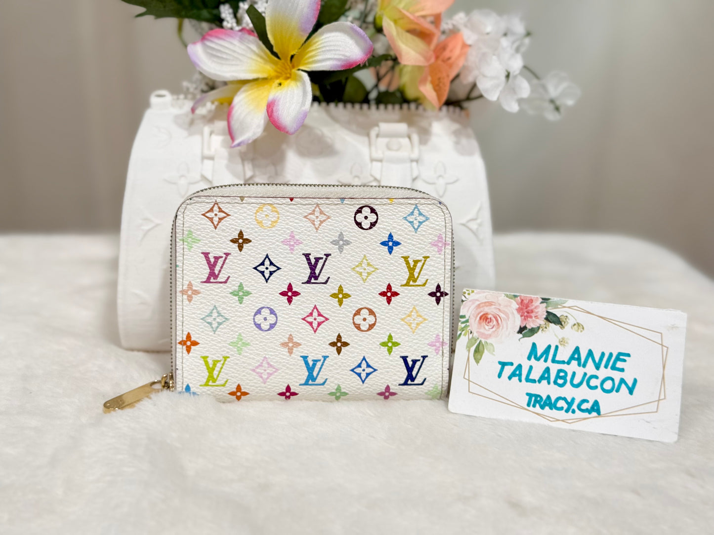 Louis Vuitton Zippy Compact Multicolor White/Blanc