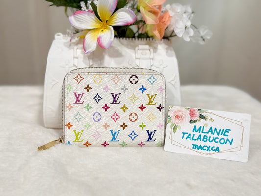 Louis Vuitton Zippy Compact Multicolor White/Blanc