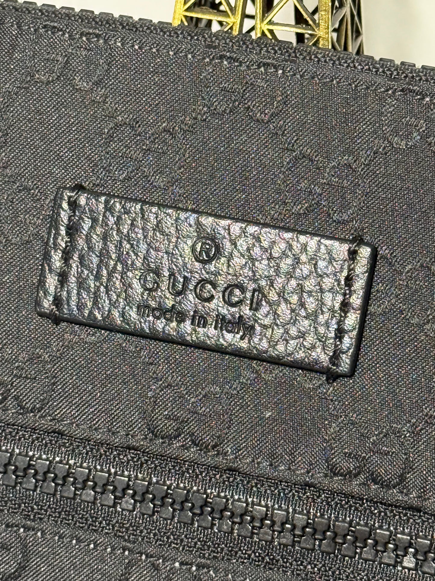 Gucci Nylon GG Canvas Messenger Bag Black 449183