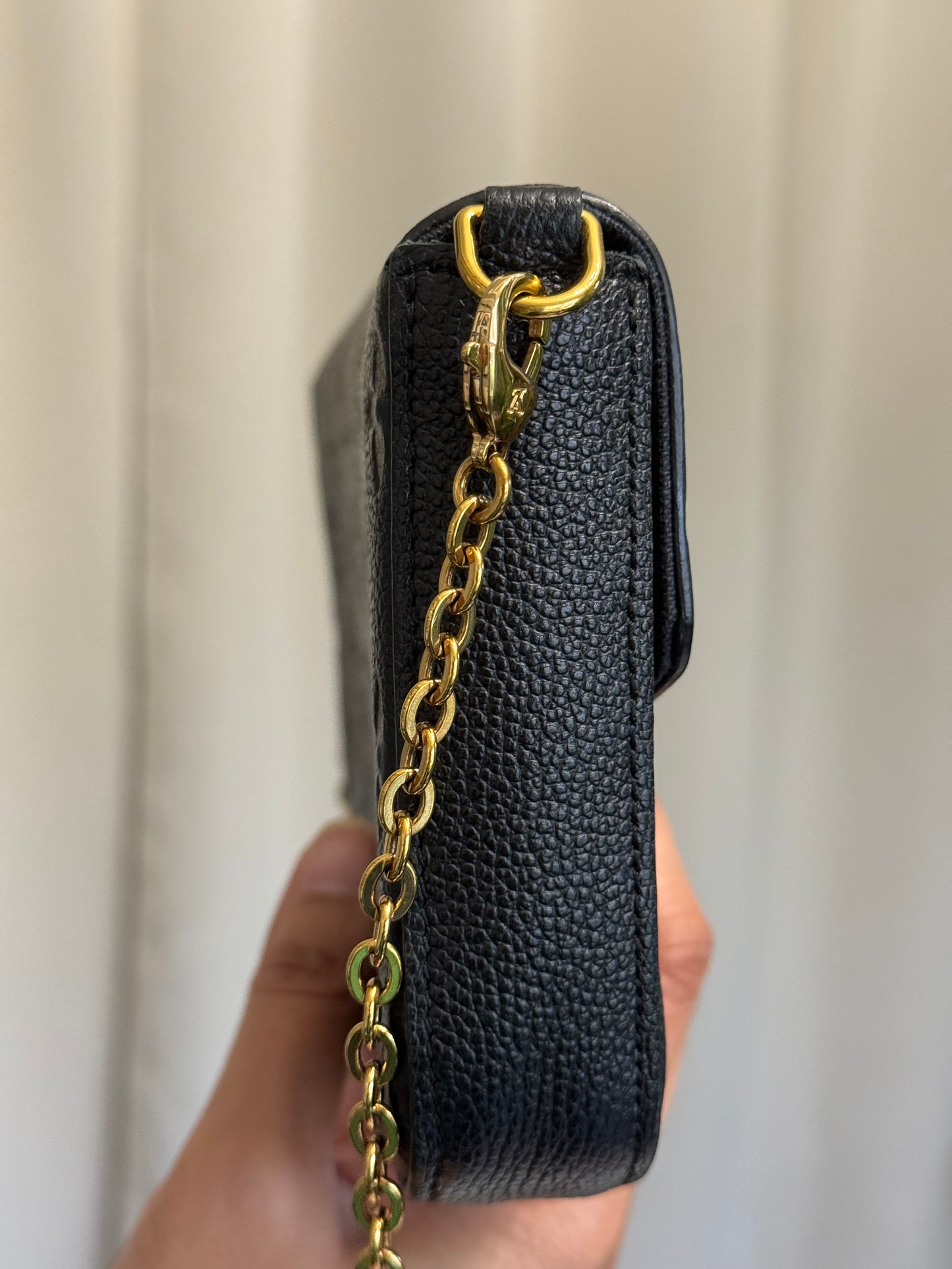 Louis Vuitton Felicie Pochette Black Mono Empreinte
