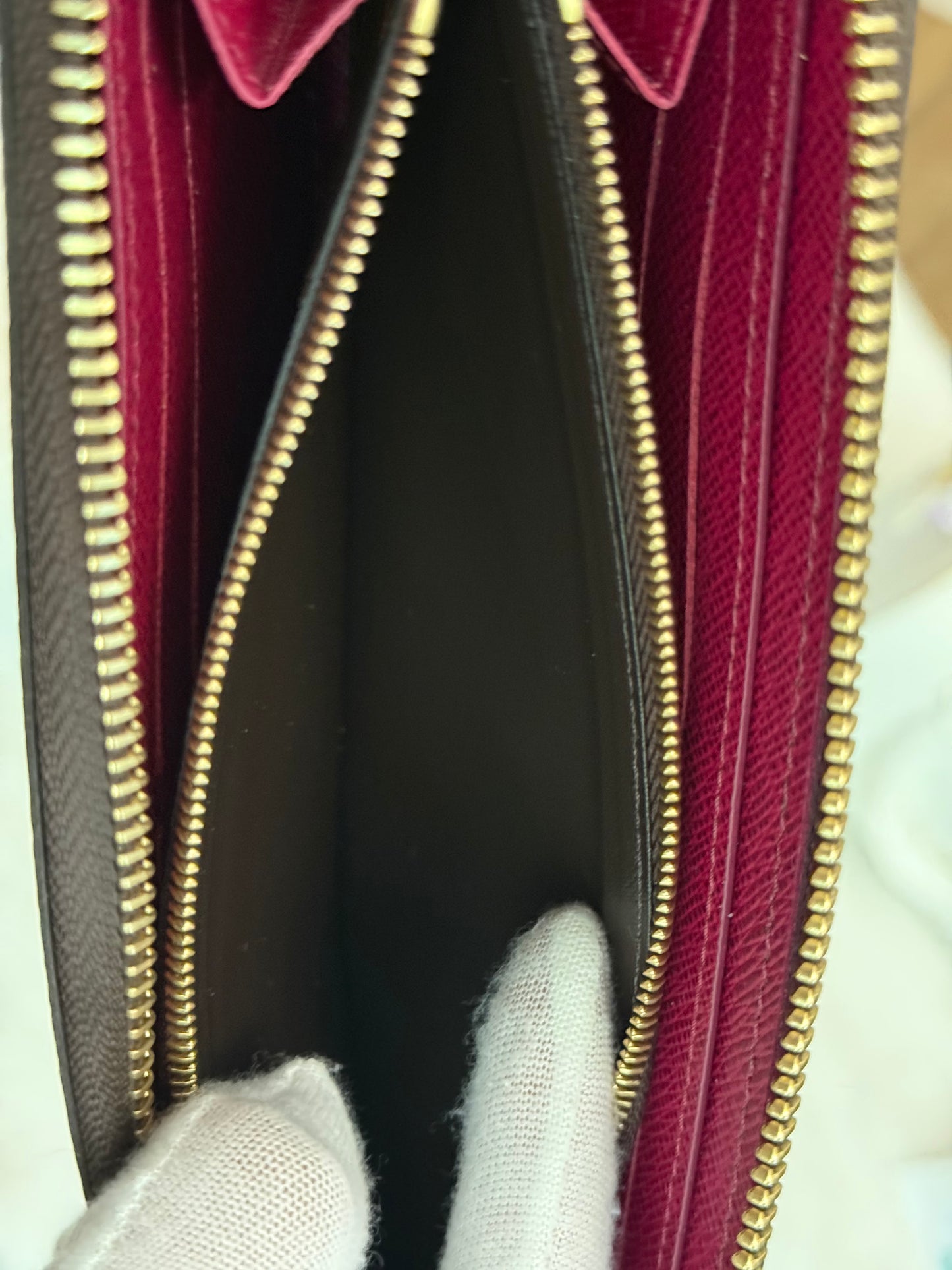Louis Vuitton Clemence Mono Fuchsia Wallet