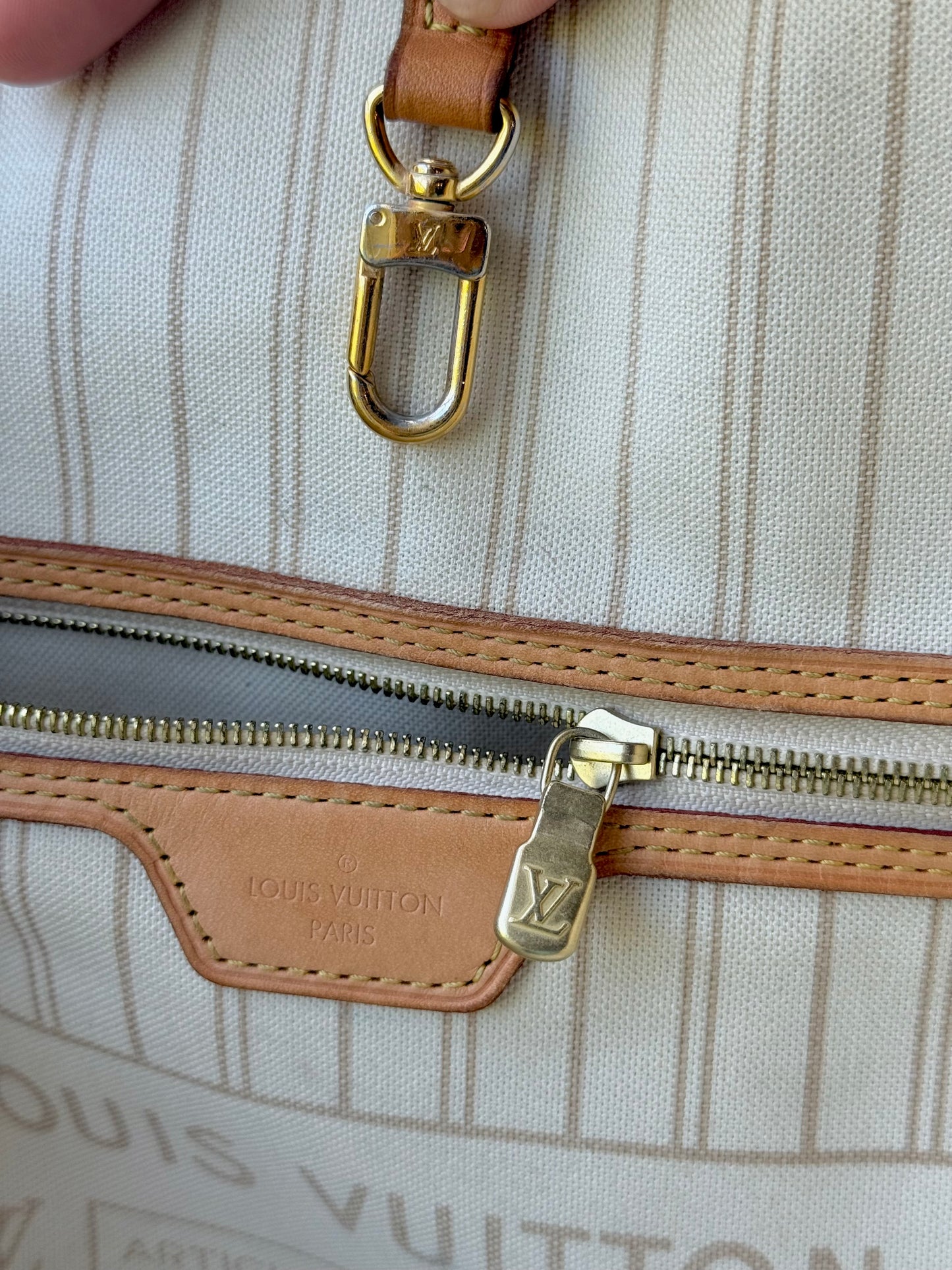 Louis Vuitton Neverfull MM Damier Azur Beige