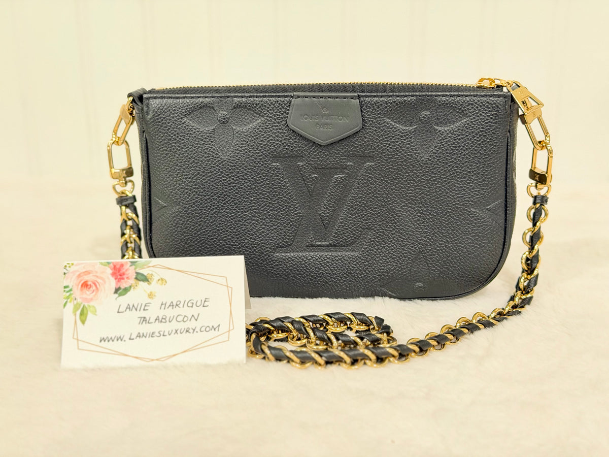 Louis Vuitton Multi Pochette Mono Giant Empreinte Black