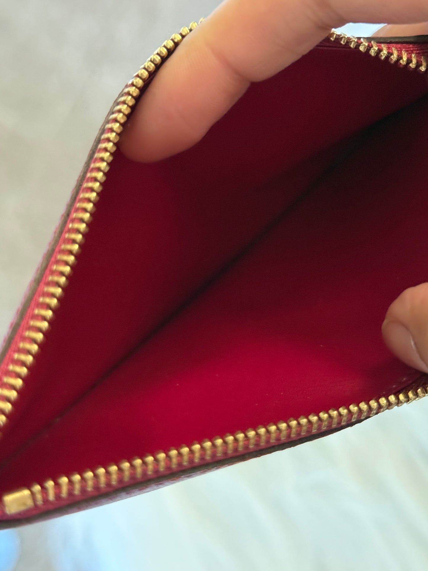 Louis Vuitton Jeanne Mono Fuchsia Wallet with Inserts