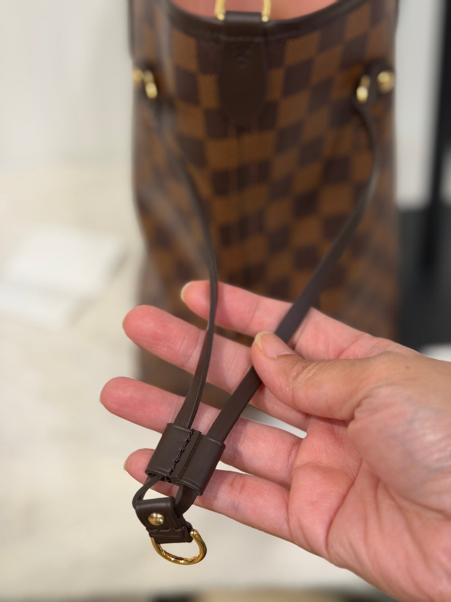 Louis Vuitton Neverfull MM Braided Damier Ebene Rose Quartz