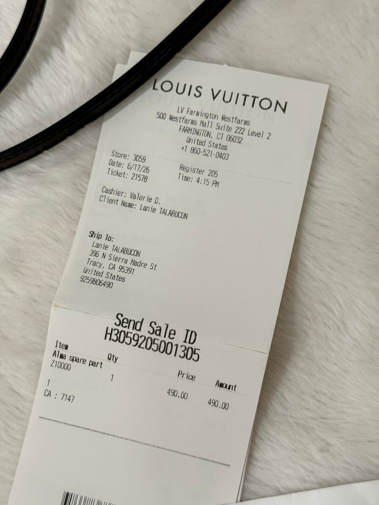 Louis Vuitton Alma BB Damier Ebene