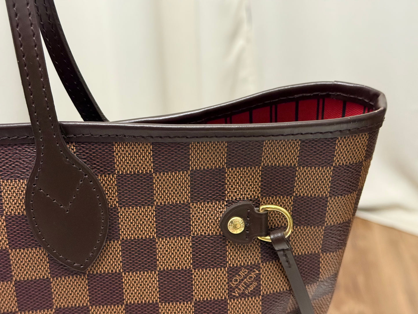 Louis Vuitton Neverfull MM Damier Ebene Bag Only