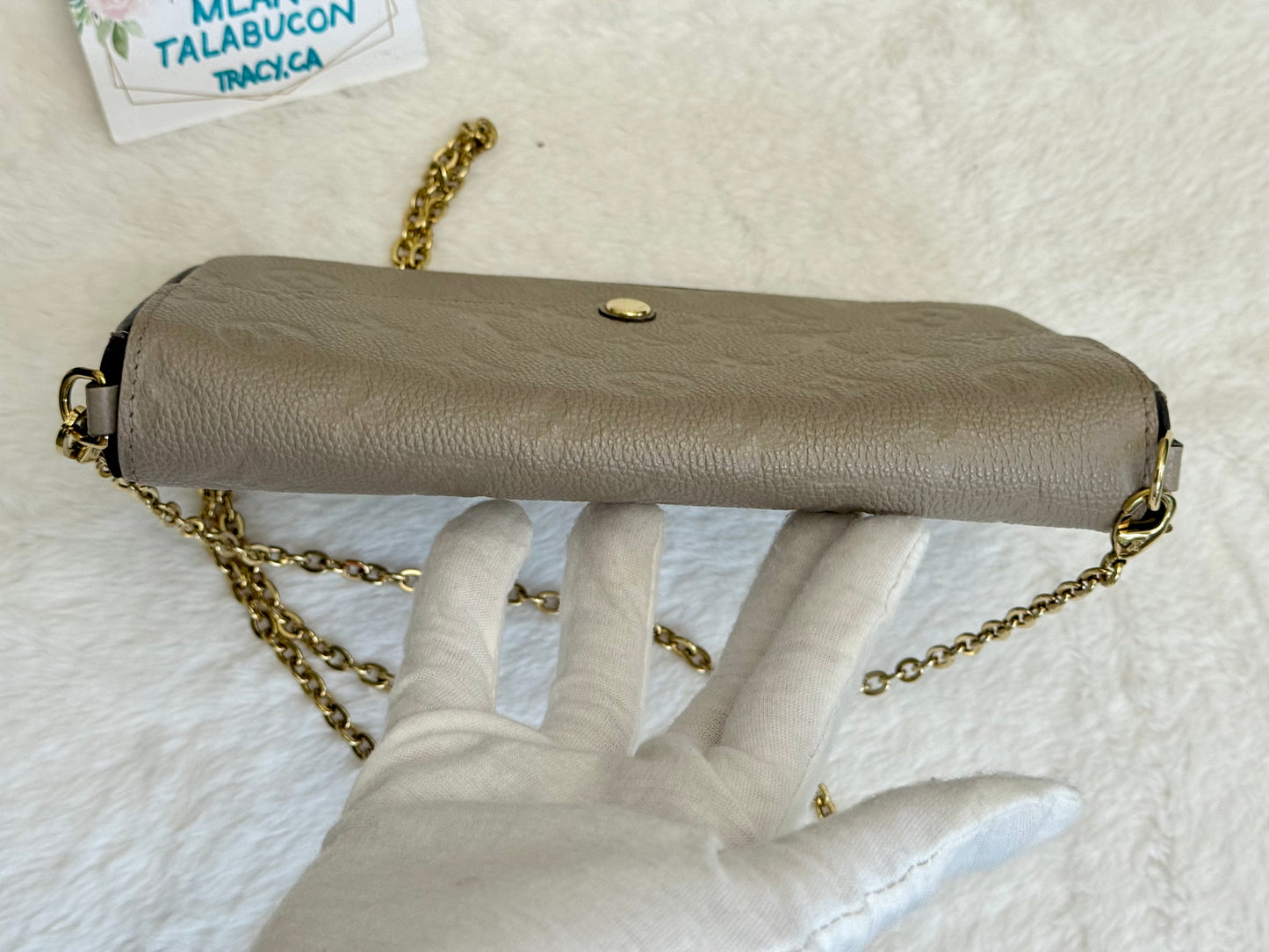 Louis Vuitton Felicie Pochette Mono Empreinte TurtleDove