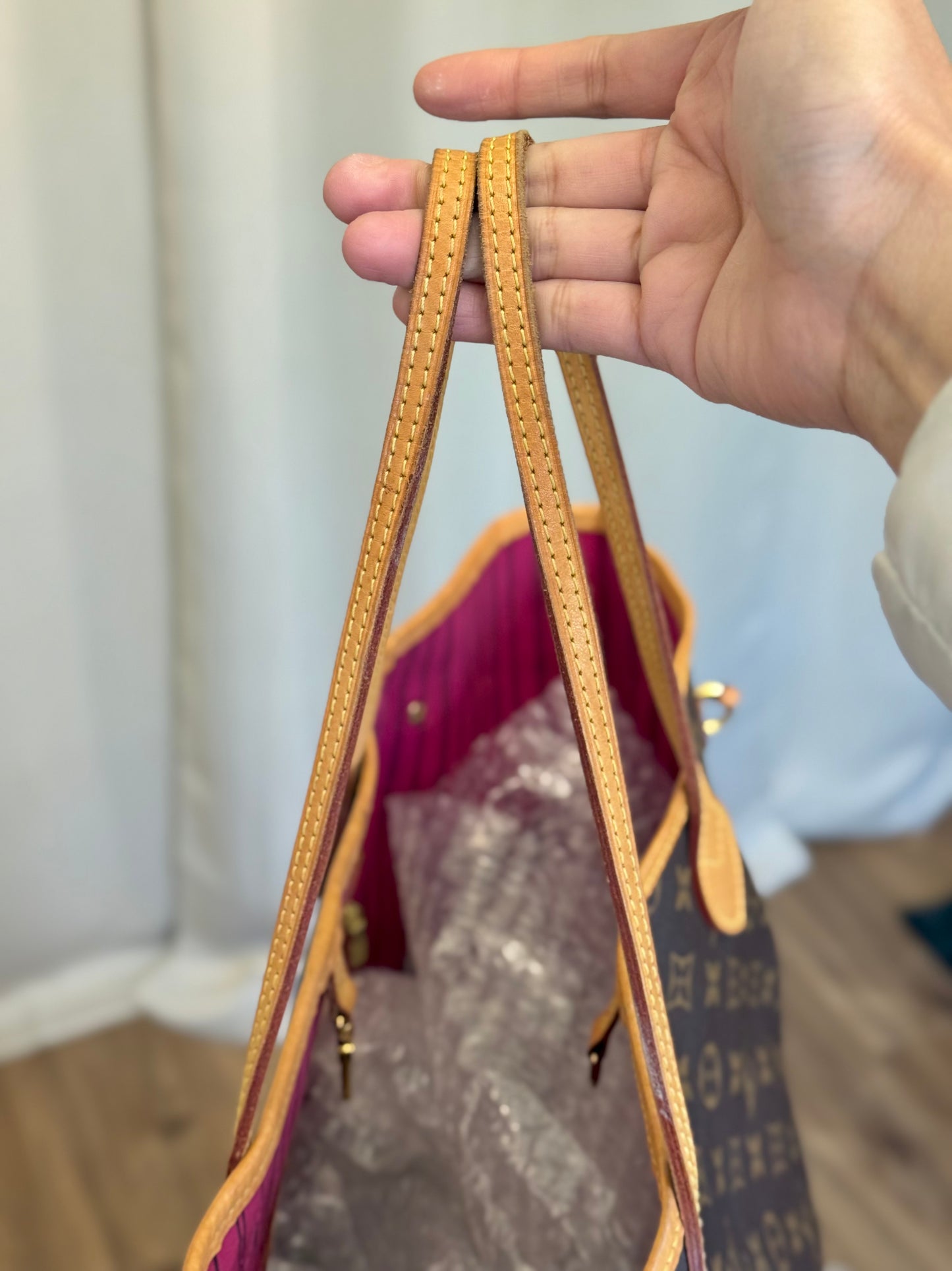 Louis Vuitton Neverfull GM Mono Pivoine Bag and Pouch