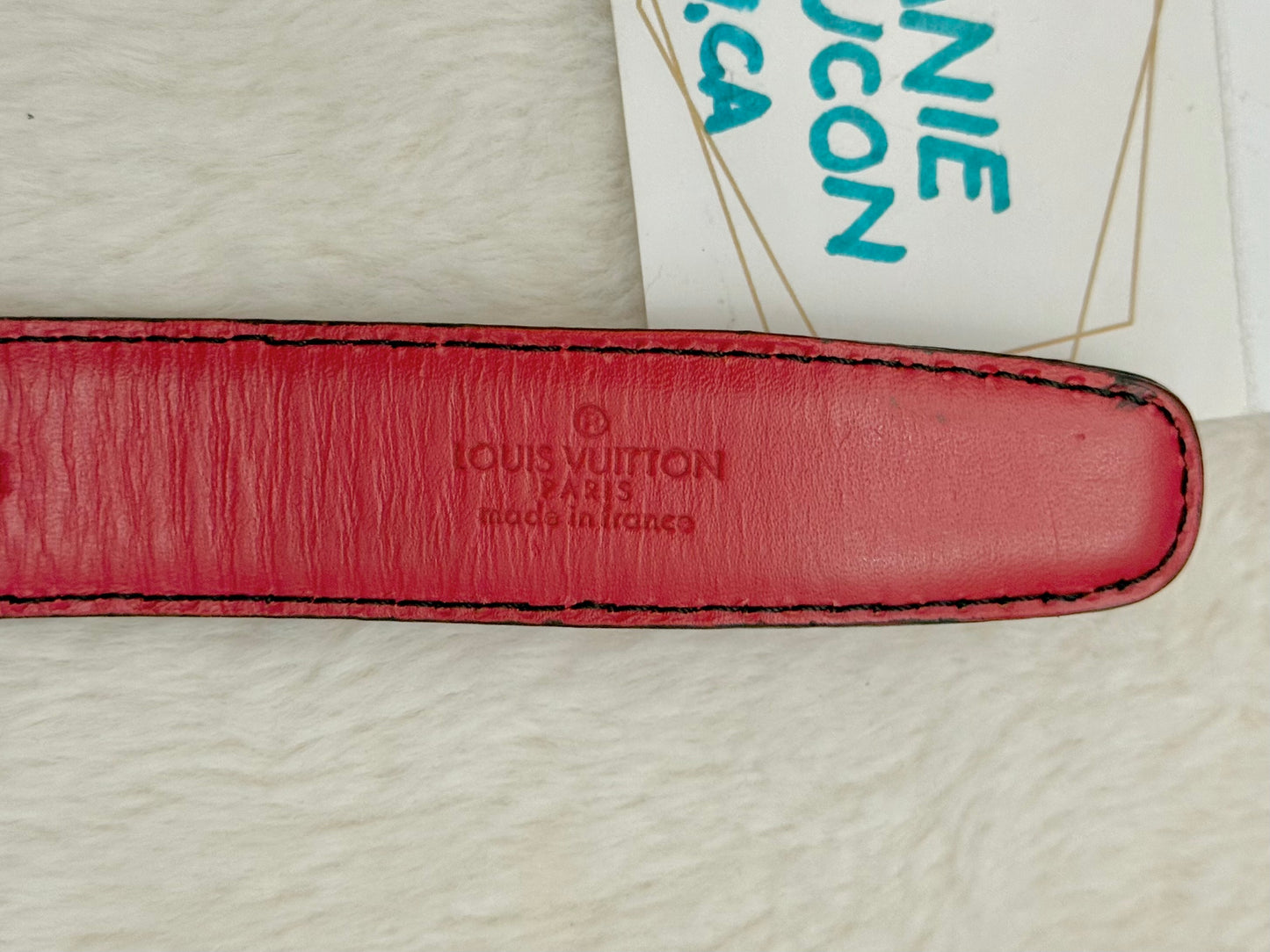 Red Epi Pochette Ceinture Tilsitt Belt and Pouch Vintage