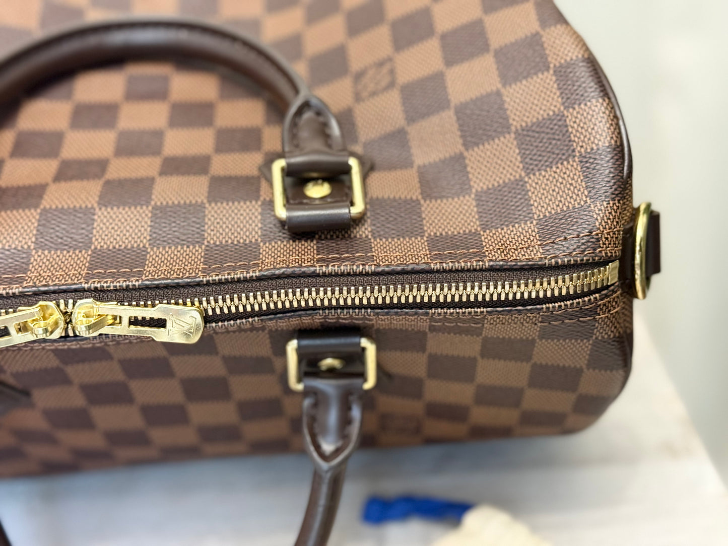 Louis Vuitton Speedy 30 Bandouliere Damier Ebene