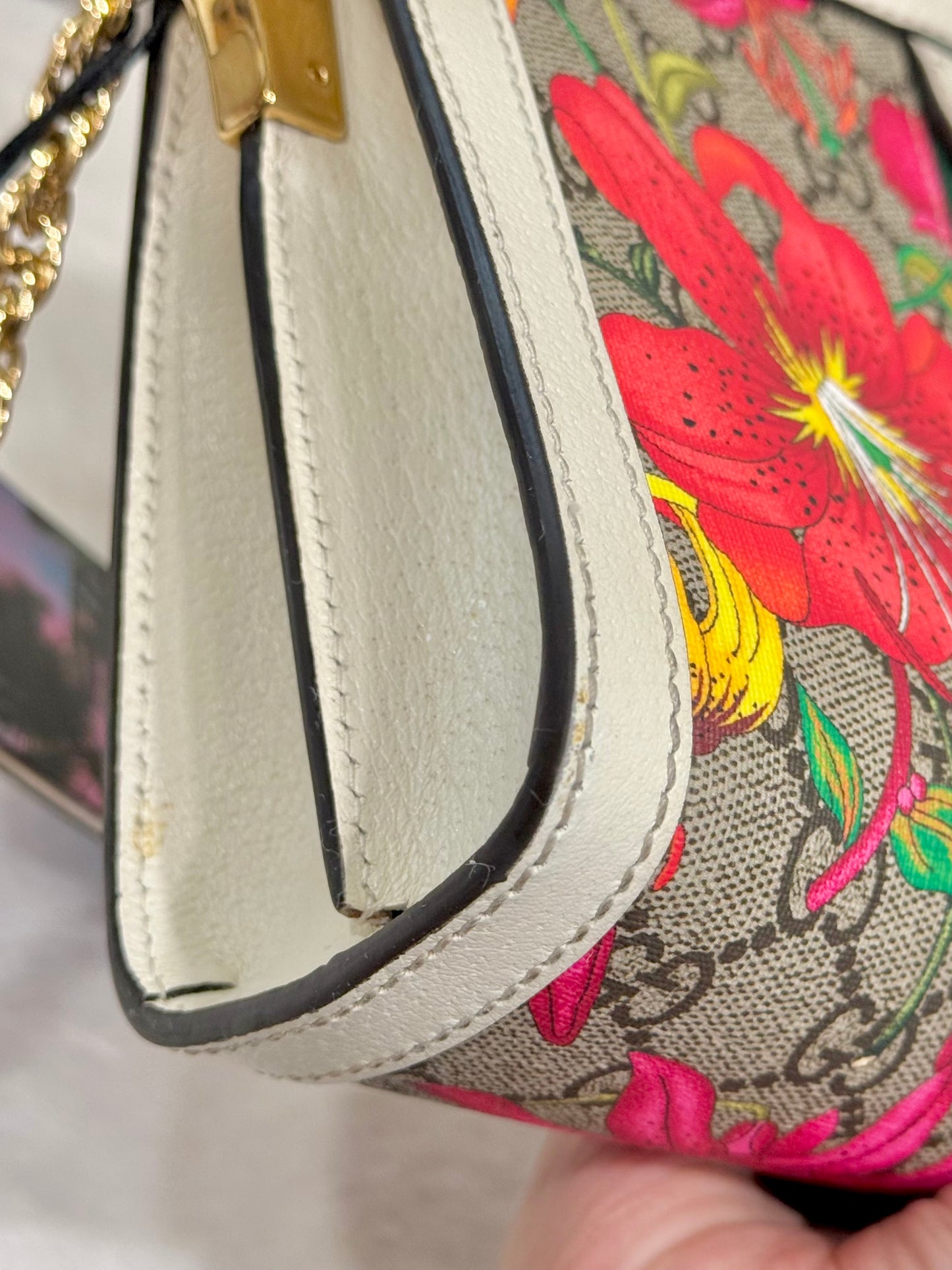 Gucci GG Supreme Flora Ophidia Small Shoulder Bag 503877