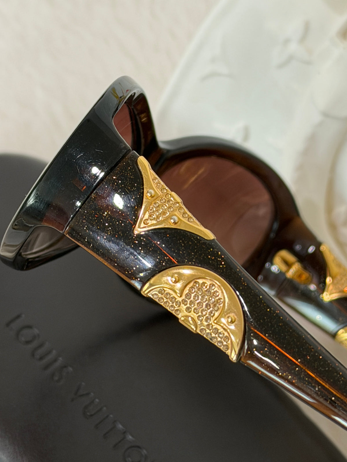 Louis Vuitton Brown Speckling Acetate Frame Iris PM Sunglasses-Z0332W