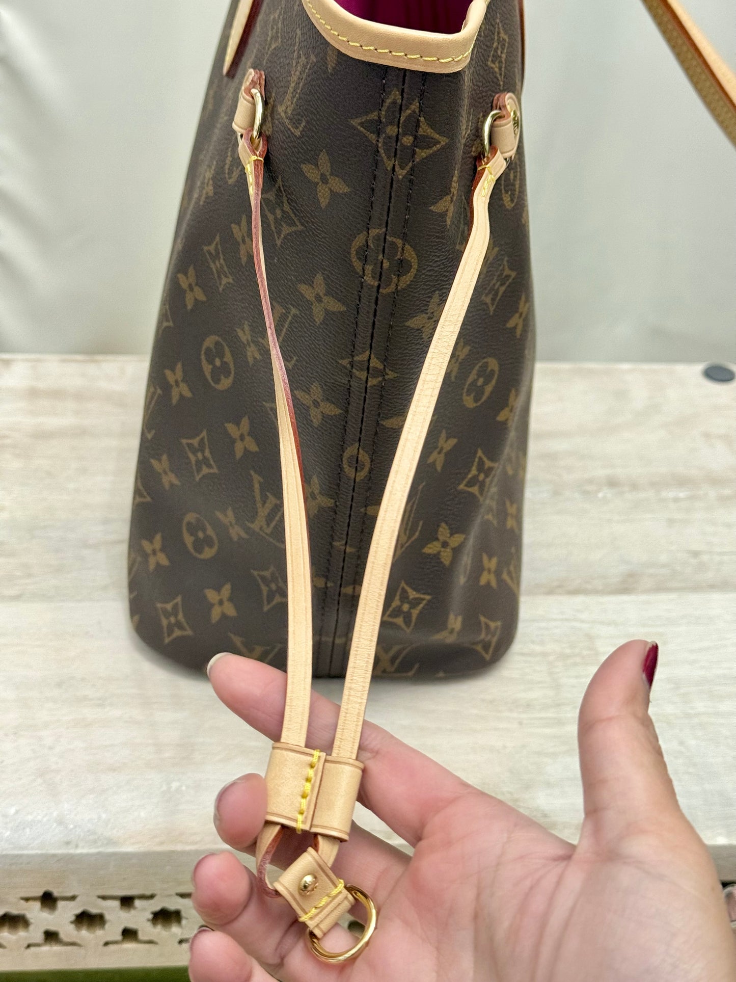 Louis Vuitton Neverfull MM Mono Pivoine Bag Only
