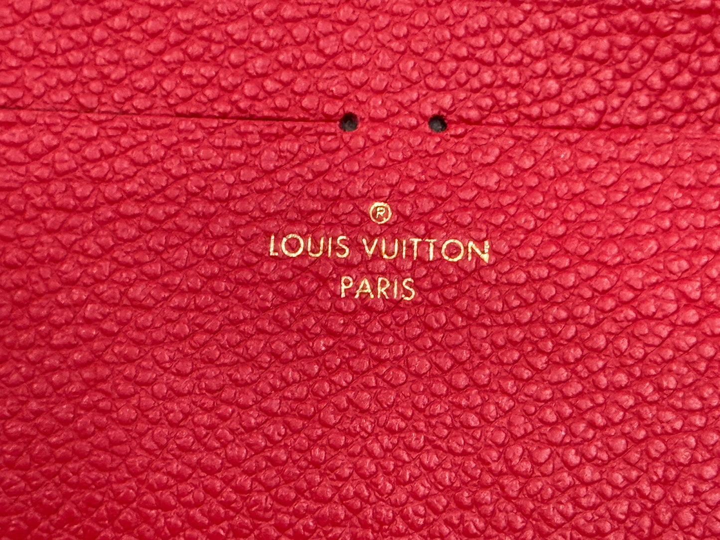Louis Vuitton Felicie Pochette Mono Empreinte Scarlet Red