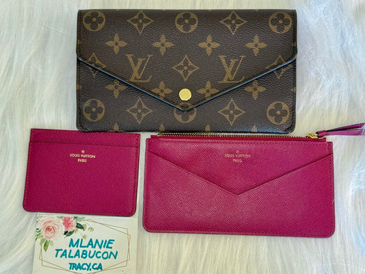 Louis Vuitton Jeanne Mono Fuchsia Wallet with Inserts