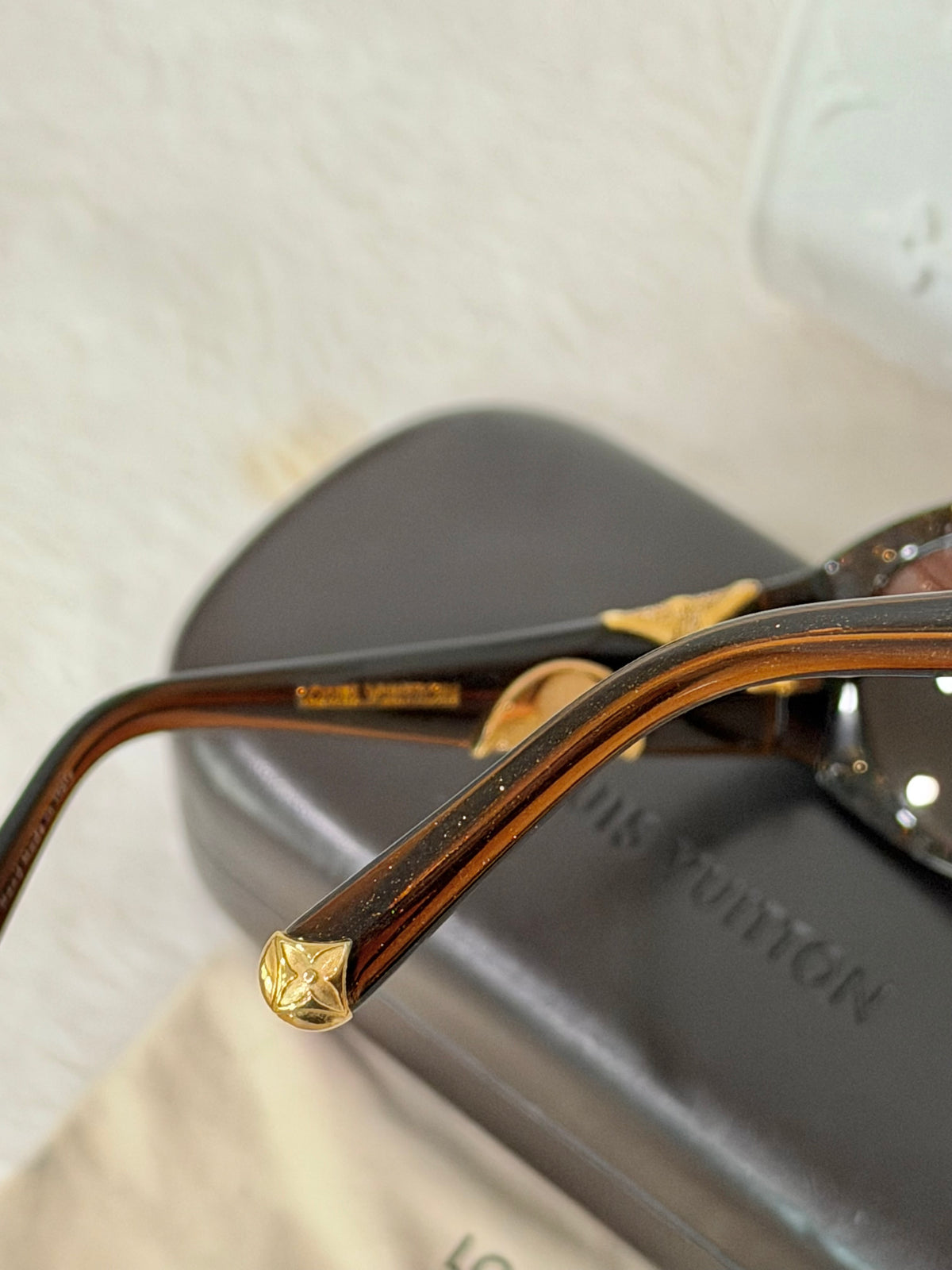 Louis Vuitton Brown Speckling Acetate Frame Iris PM Sunglasses-Z0332W