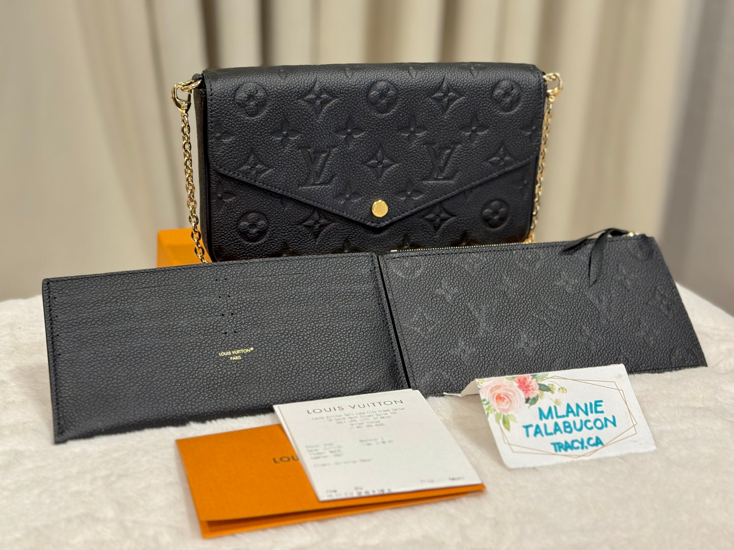 Louis Vuitton Felicie Pochette in Mono Empreinte Noir/Black with Inserts (Copy)