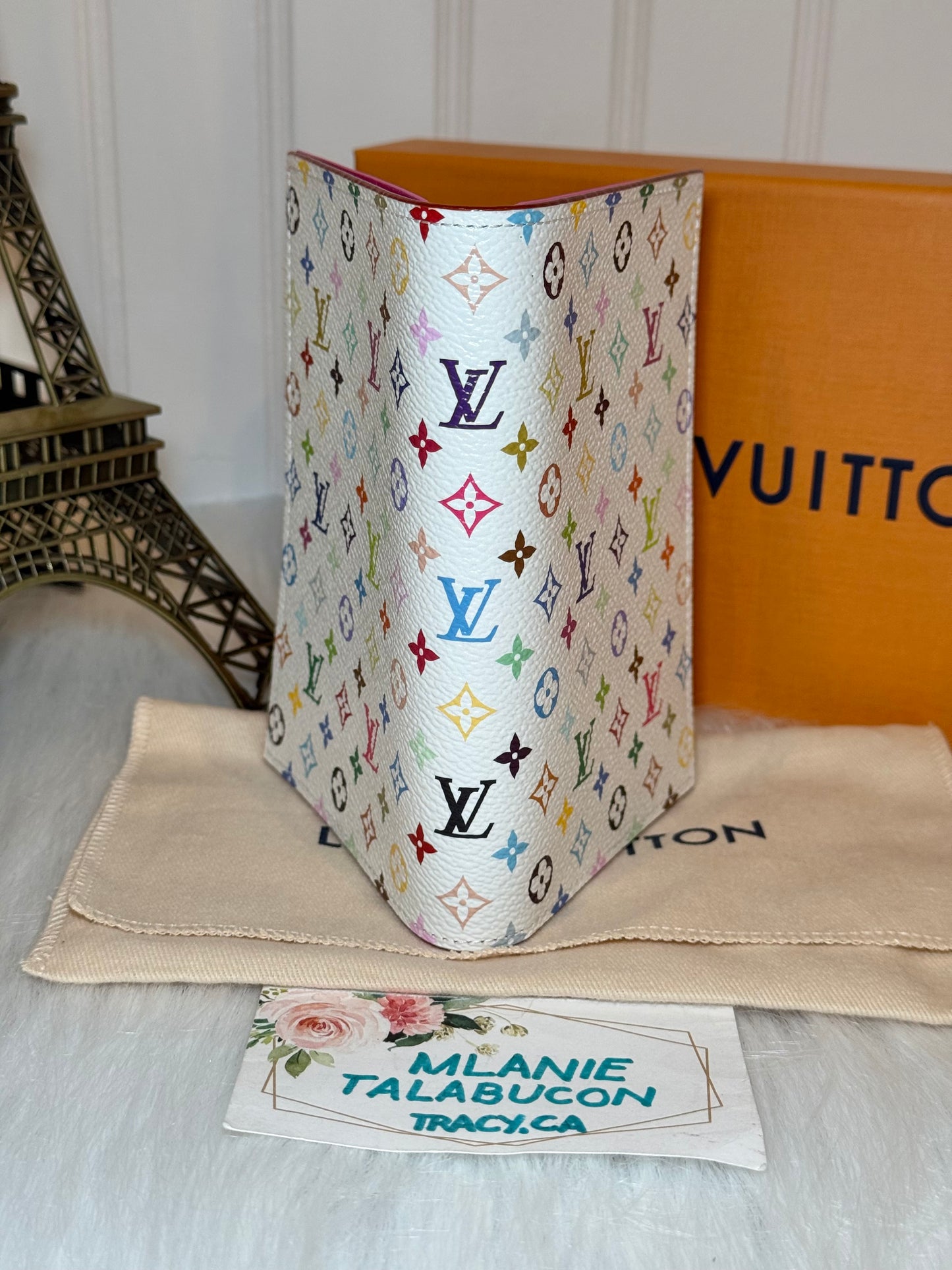 Louis Vuitton LVxTM Takashi Murakami Multicolore Blanc/White Passport Cover
