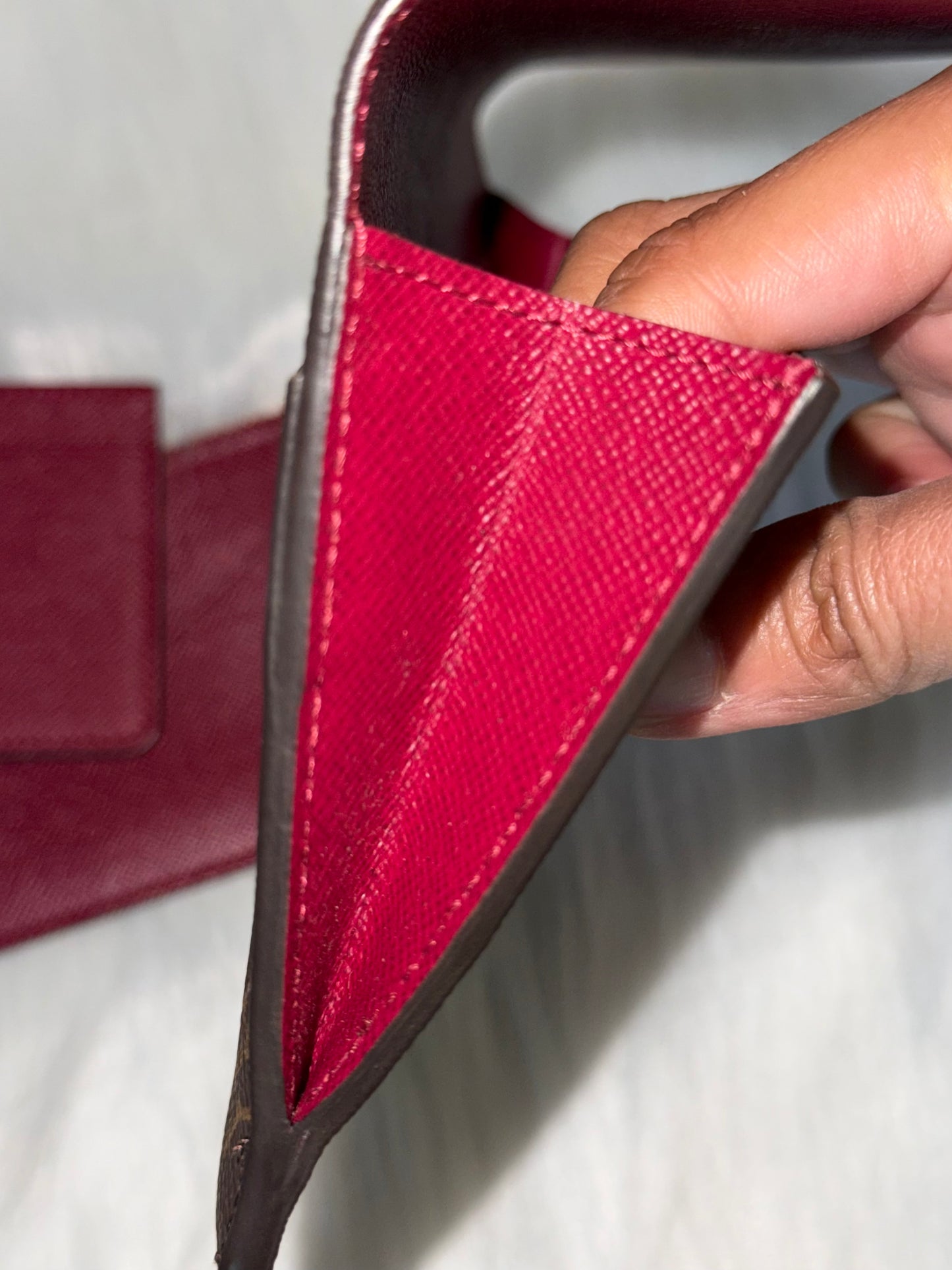 Louis Vuitton Jeanne Mono Fuchsia Wallet with Inserts