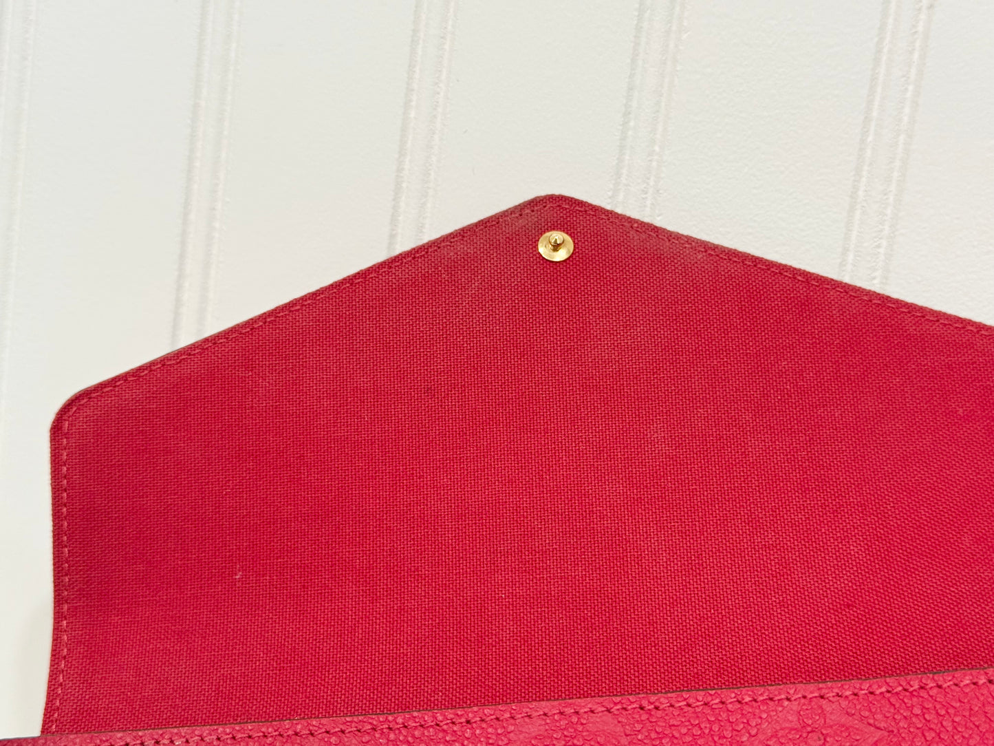 Louis Vuitton Felicie Pochette Mono Empreinte Scarlet Red