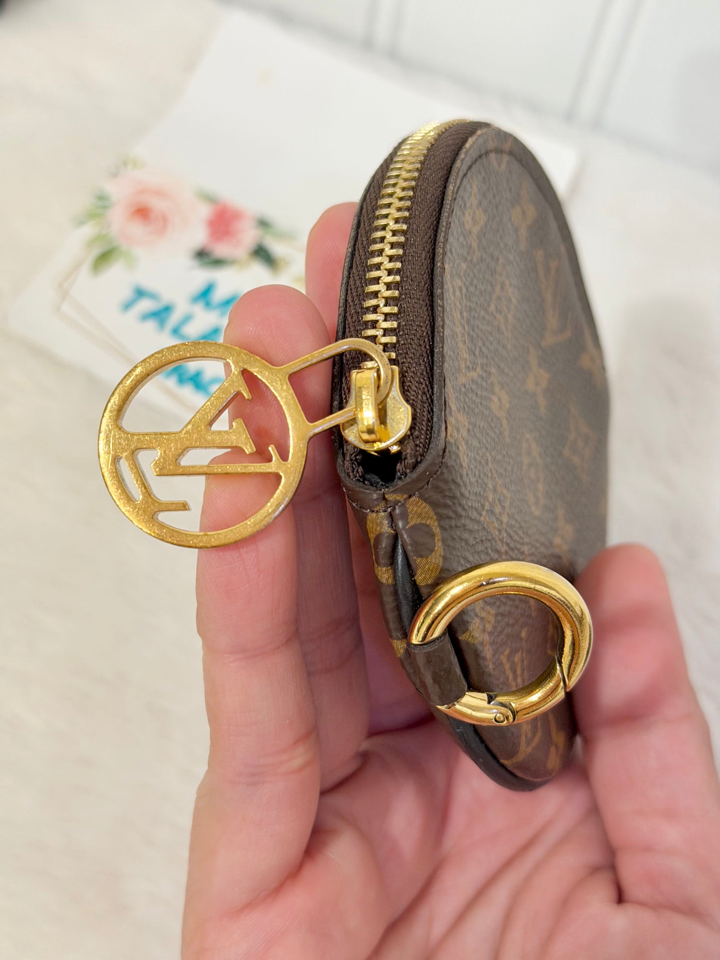 Louis Vuitton Round Coin Pouch from Trio Pouch