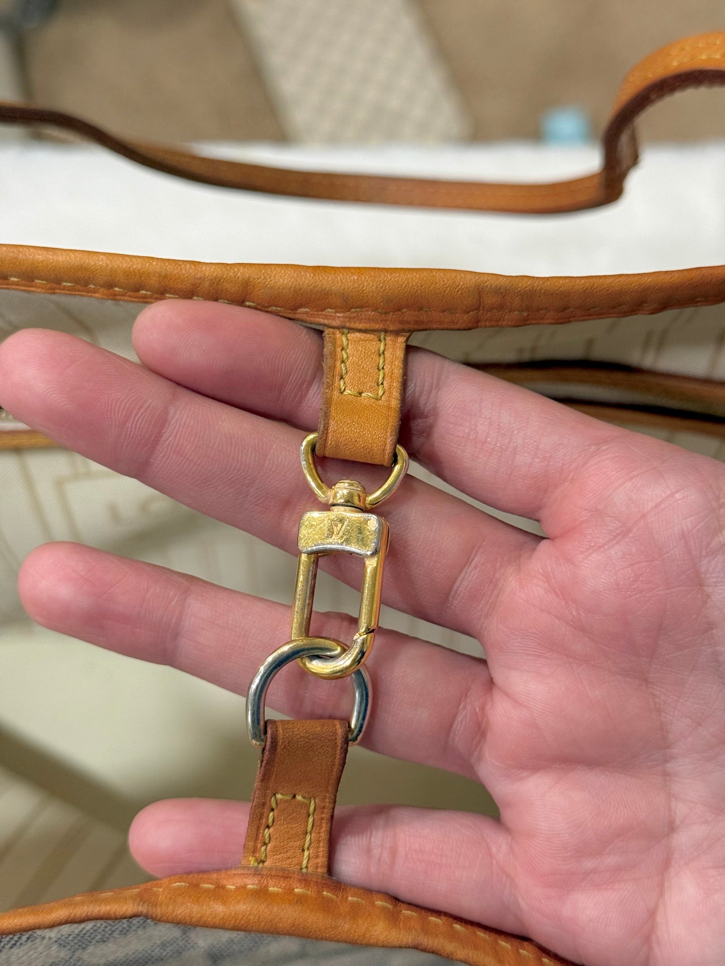 Louis Vuitton Neverfull MM Damier Azur Beige