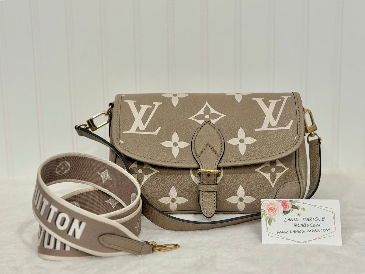 Louis Vuitton Diane Empreinte Bicolor Turtledove/Cream