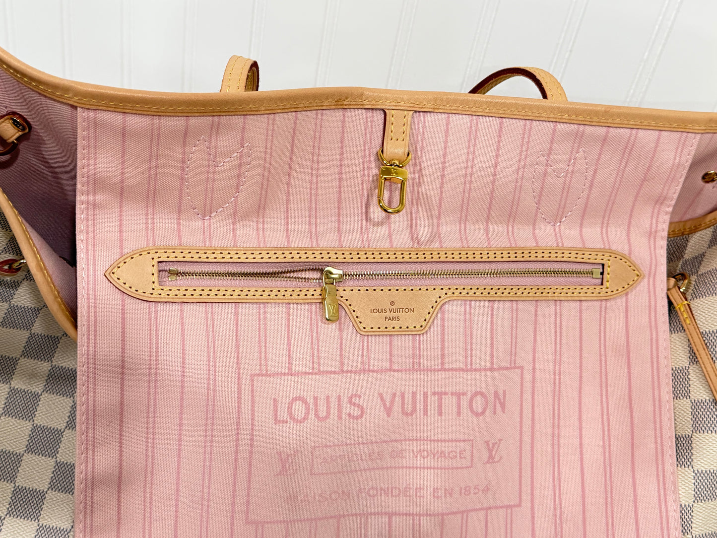Louis Vuitton Neverfull GM in Damier Azur Rose Ballerine