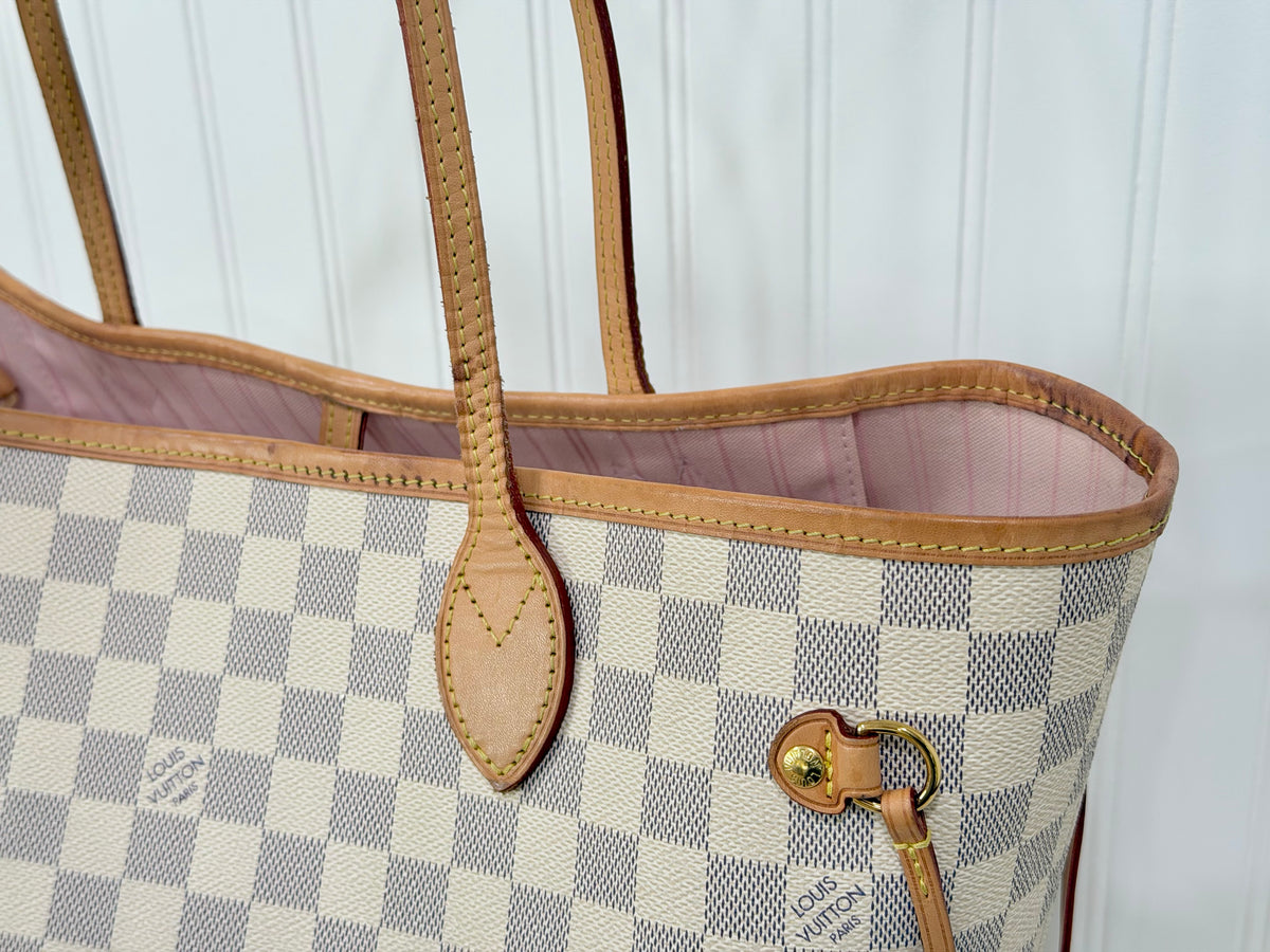 Louis Vuitton Neverfull MM Damier Azur Rose Ballerine