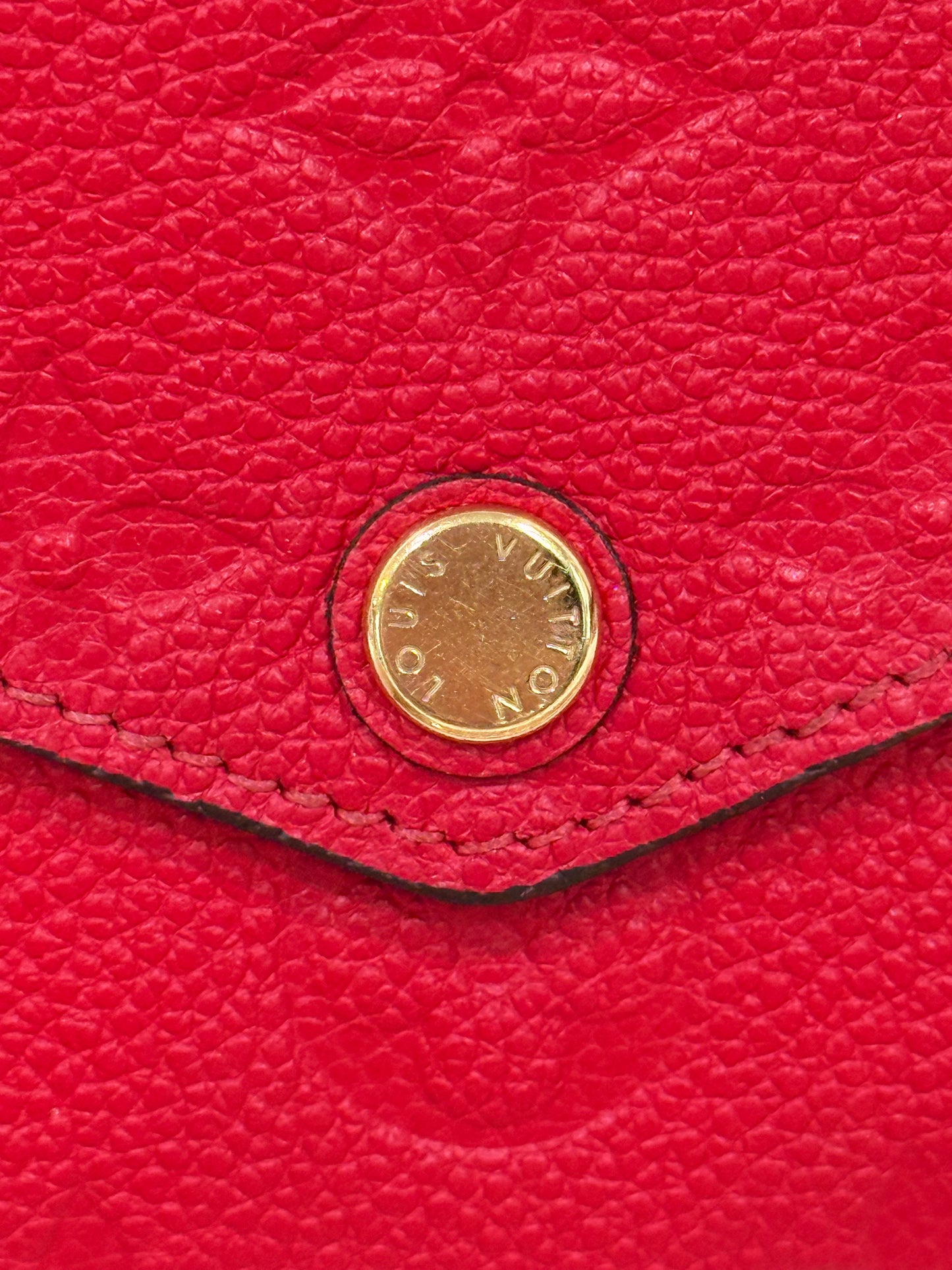 Louis Vuitton Felicie Pochette Mono Empreinte Scarlet Red