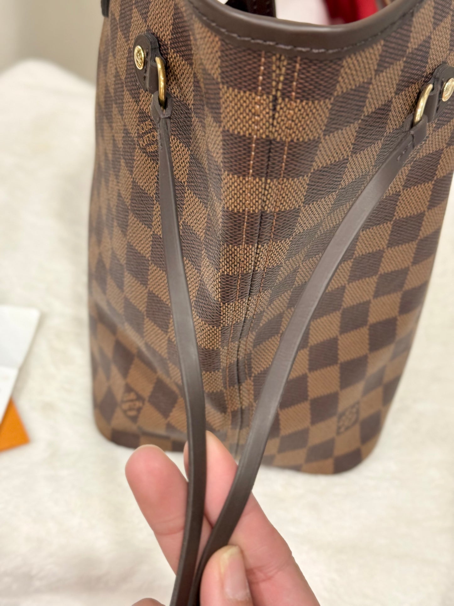Louis Vuitton Neverfull MM Damier Ebene Cerise