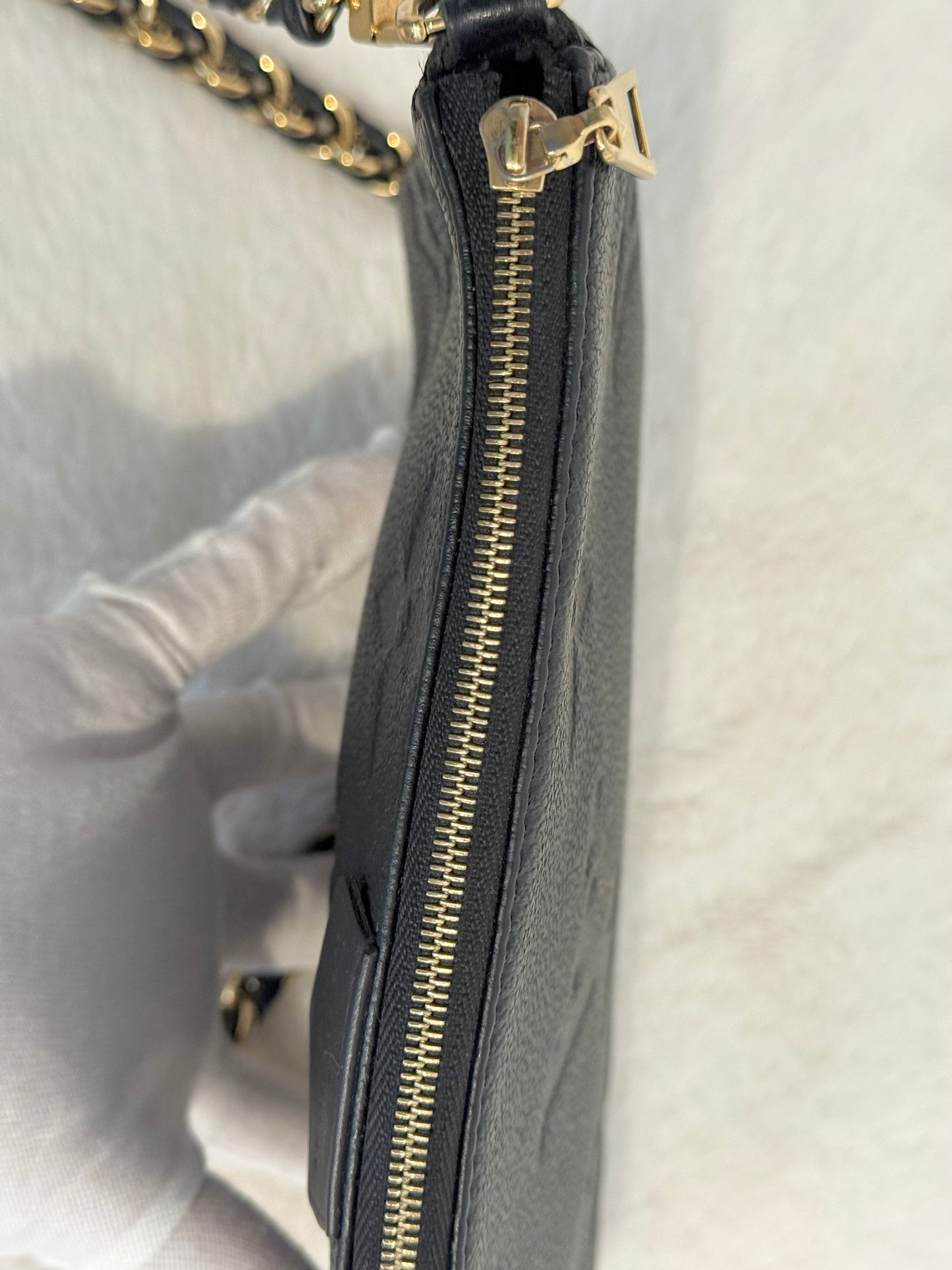Louis Vuitton Large Pochette Mono Giant Black Empreinte with chain strap