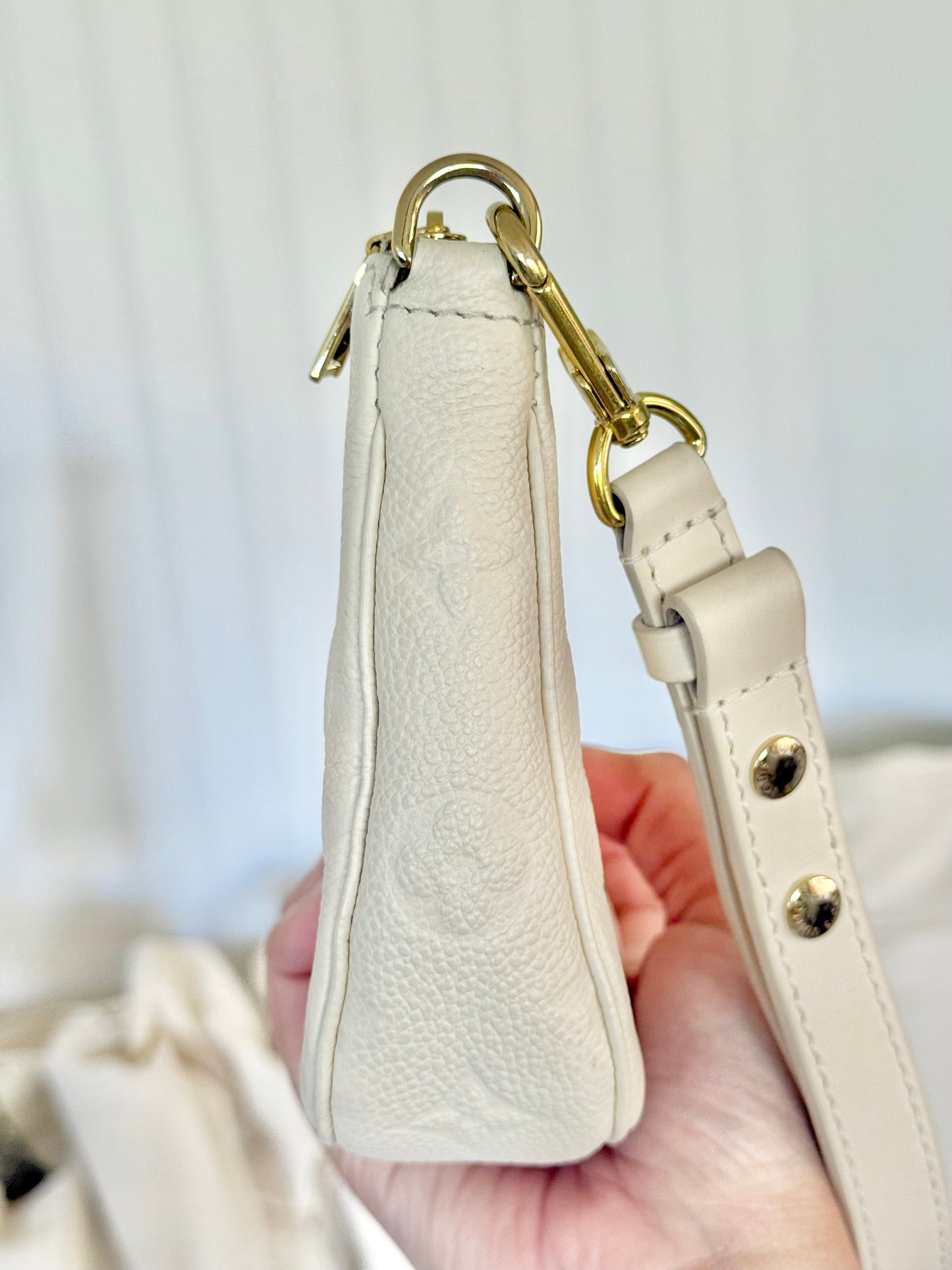 Louis Vuitton Large Pochette Giant Mono Empreinte Cream from MPA