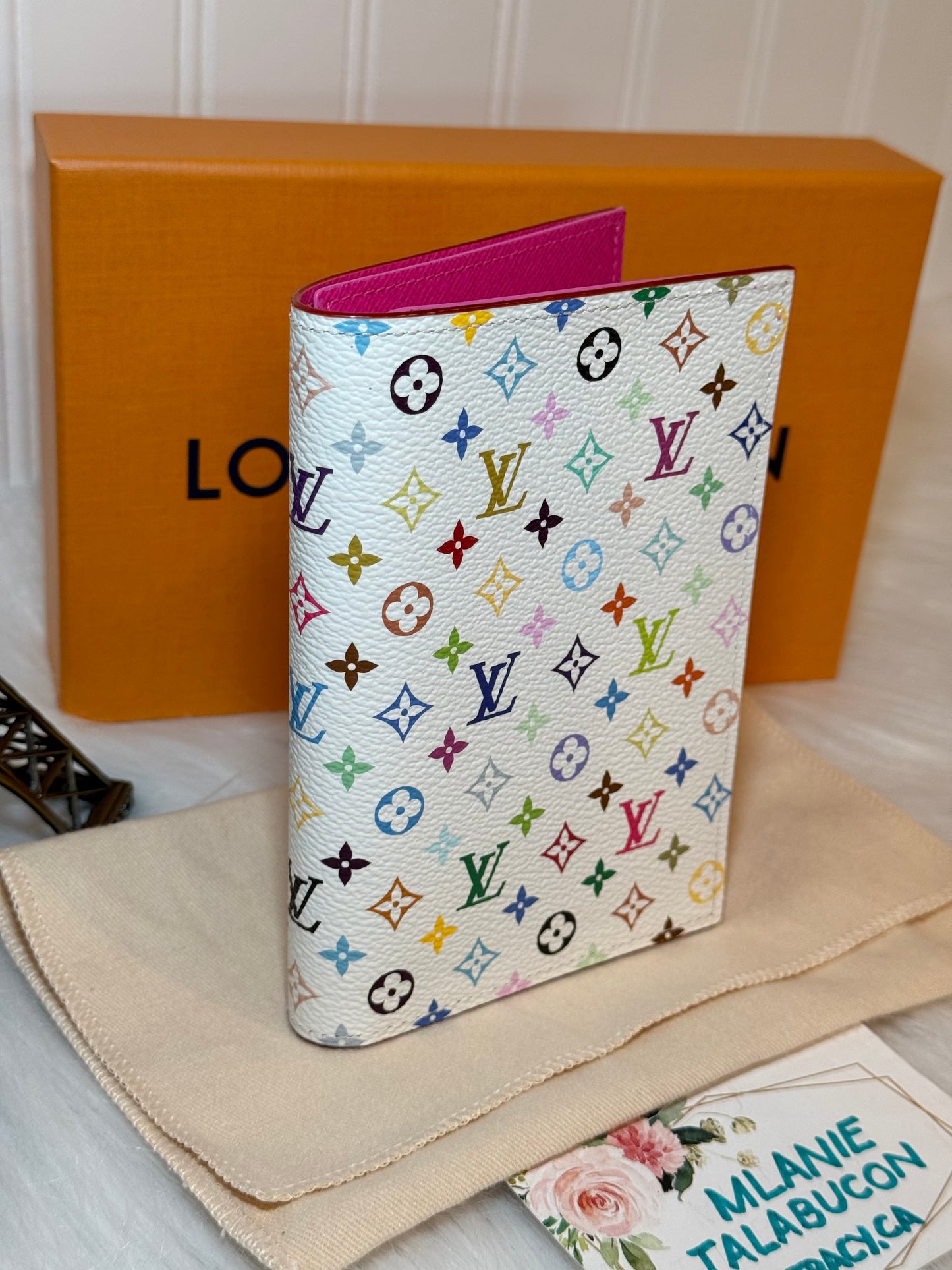 Louis Vuitton LVxTM Takashi Murakami Multicolore Blanc/White Passport Cover