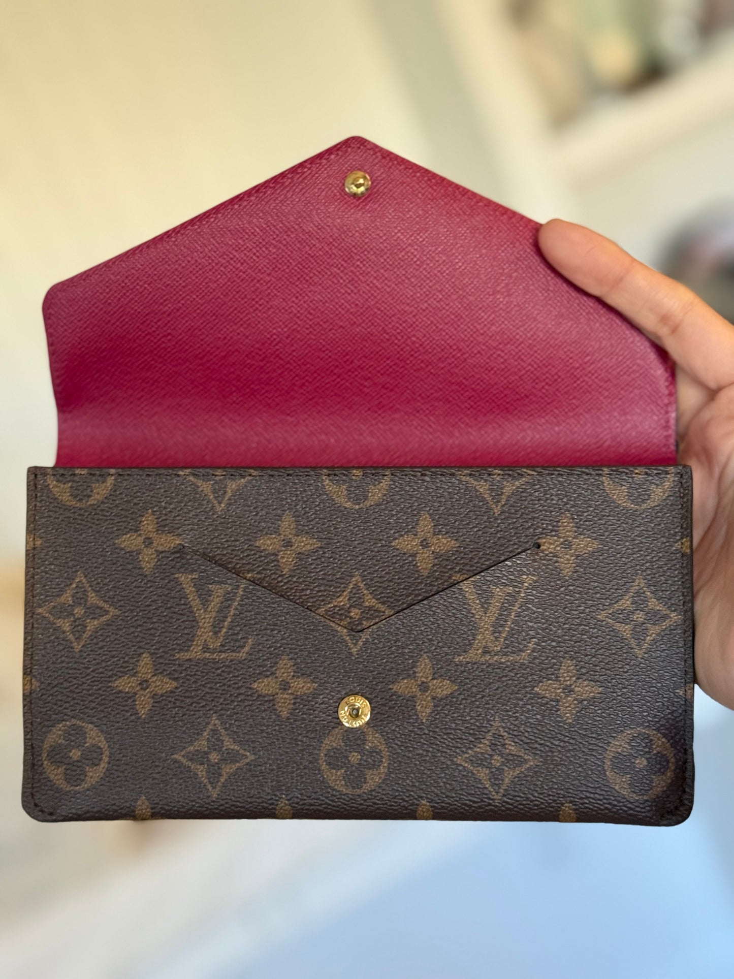 Louis Vuitton Jeanne Mono Fuchsia Wallet with Inserts